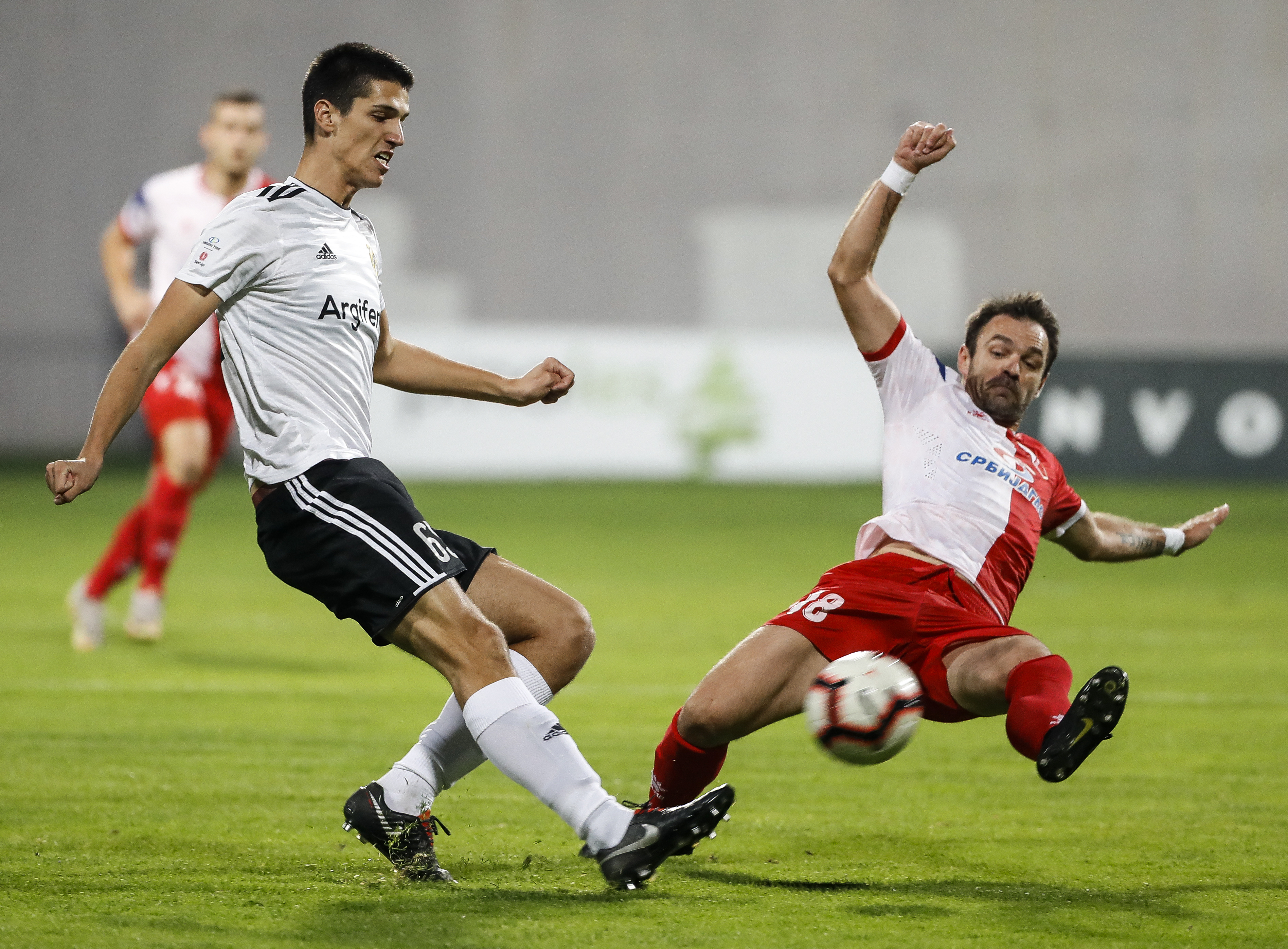 Fudbal Super League Season 2019-2020
Cukaricki v Vojvodina
Stefan Sapic (L) and Nikola Drincic
Beograd, 18.10.2019.
foto: Srdjan Stevanovic/Starsportphoto ©