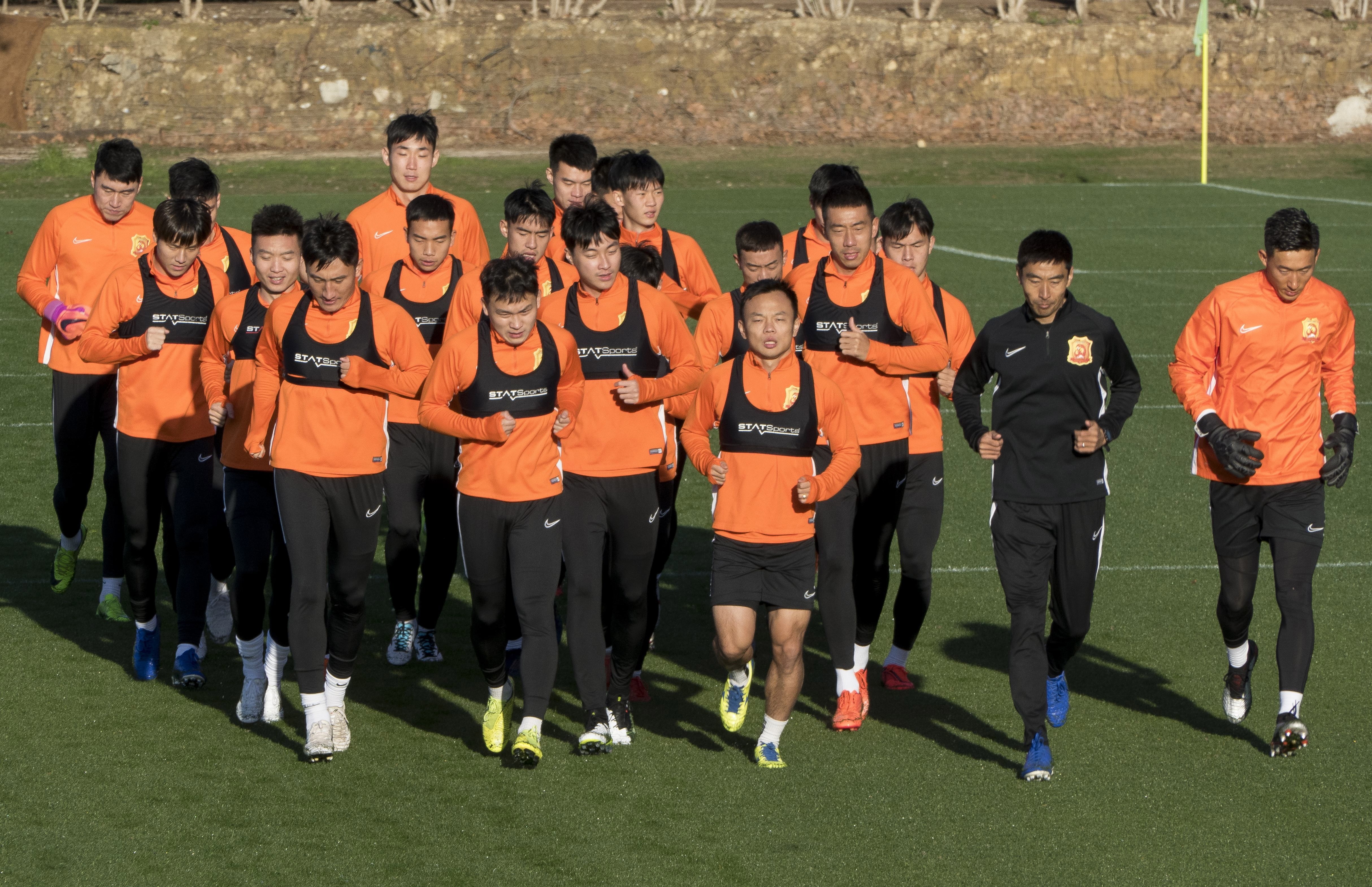 Wuhan Zall training camp in Spain