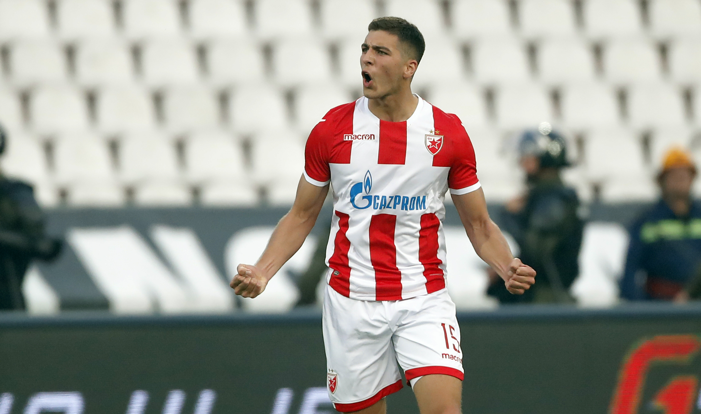 Red Stars Srdan Babic Crvena Zvezda - Partizan derbi Superliga 14.4.1018. April 14. 2018. plej of play off Super Liga Srbije (credit image &amp; photo: Pedja Milosavljevic / STARSPORT)