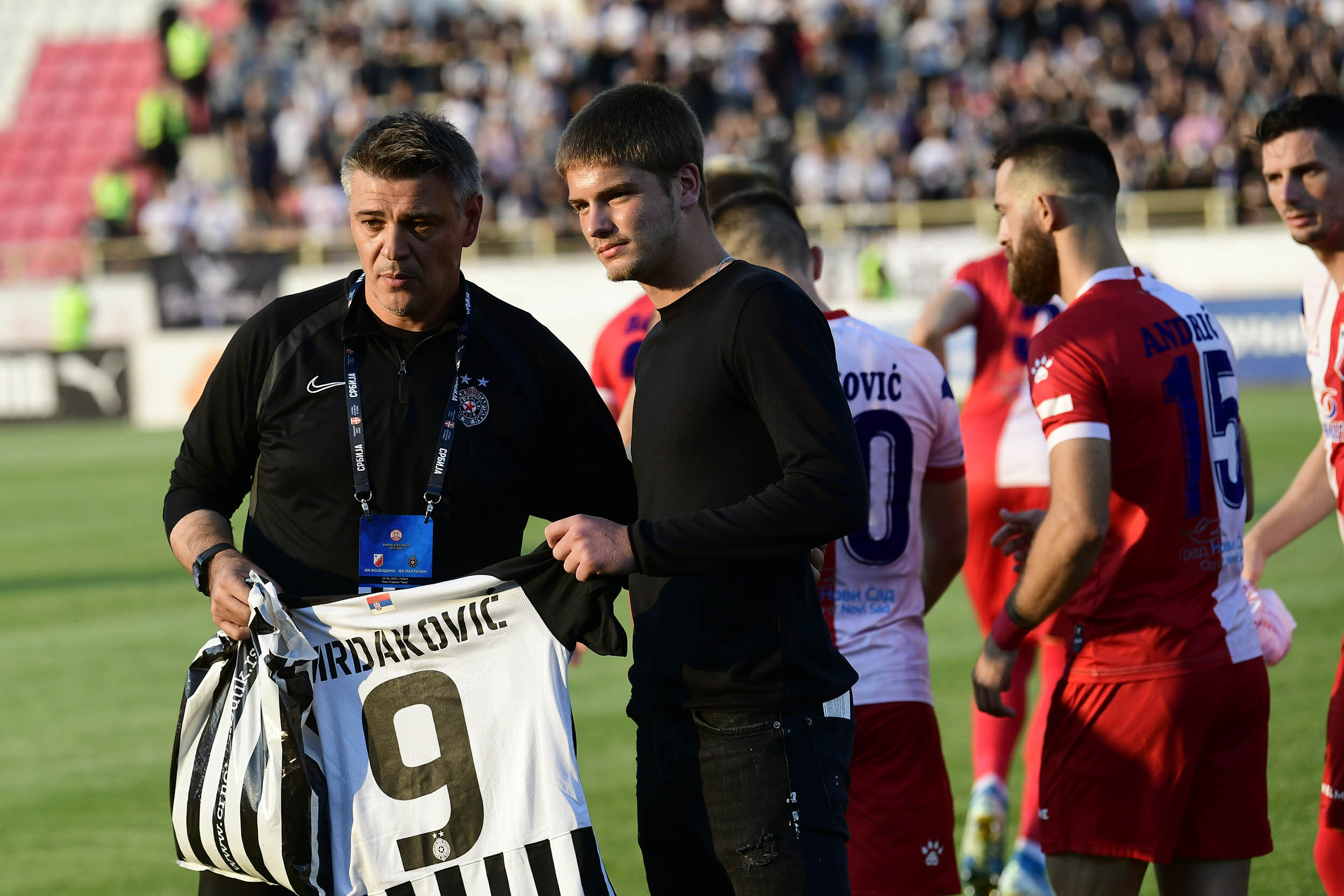Nis 24. jun 2020. Savo Milosevic, Uros Mrdakovic, Finale Kupa Srbije Vojvodina Partizan Foto:Goran Srdanov/Nova.rs