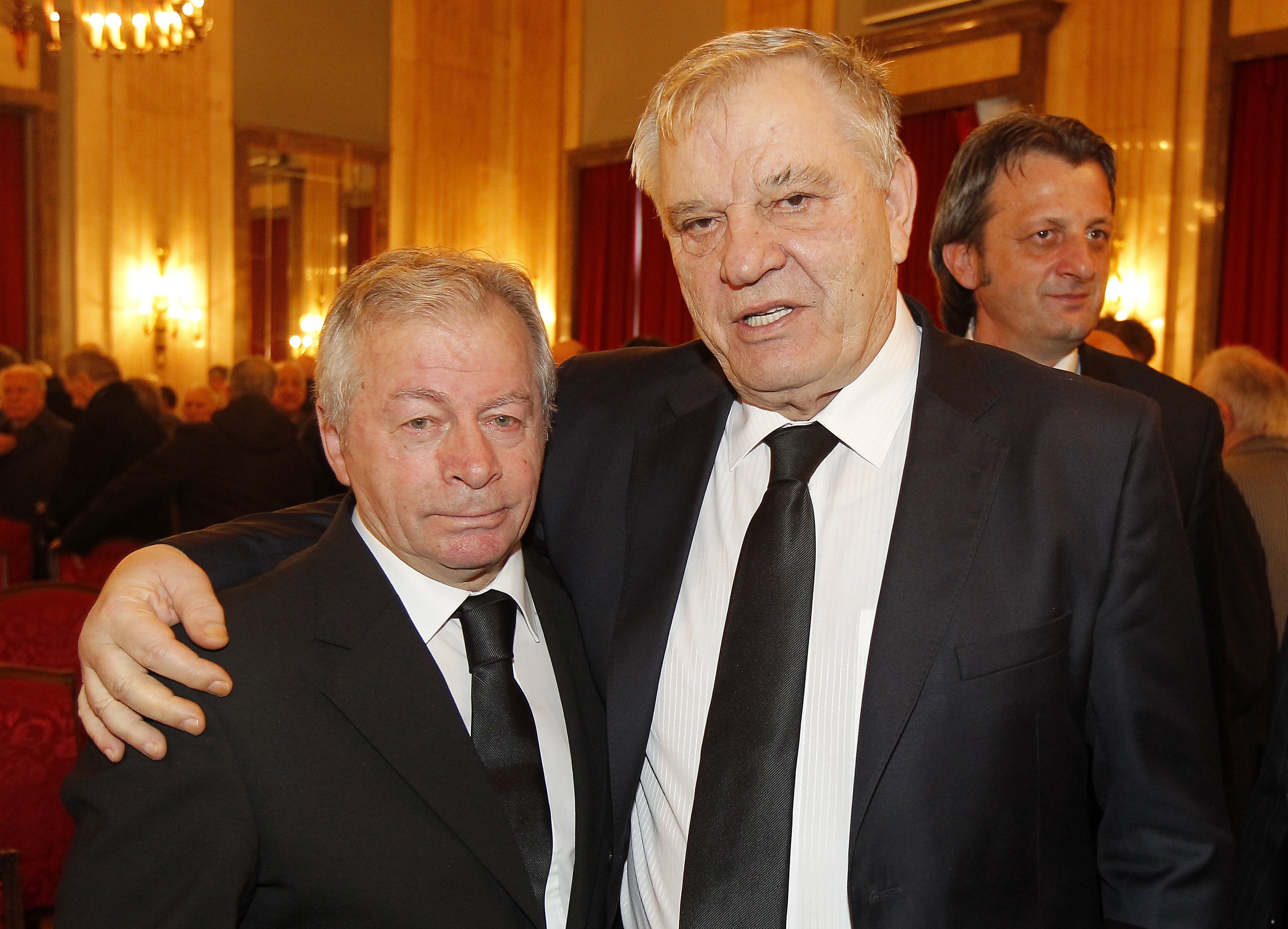 Fudbalski Savez Srbije
Slobodan Santrac-Komemoracija
Ilija Petkovic (L) and Tomislav Karadzic 
Beograd, 18.02.2016.
foto: Srdjan Stevanovic/Starsportphoto ©
