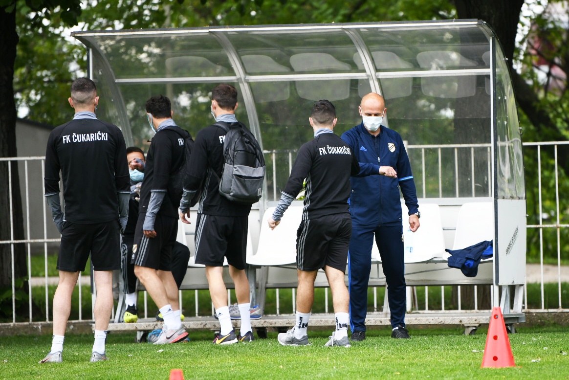 Beograd 04.05.2020. Prvi trening, fudbalski klub Čukarički, FK Čukarički, stadion Foto: Vesna Lalić/Nova.rs