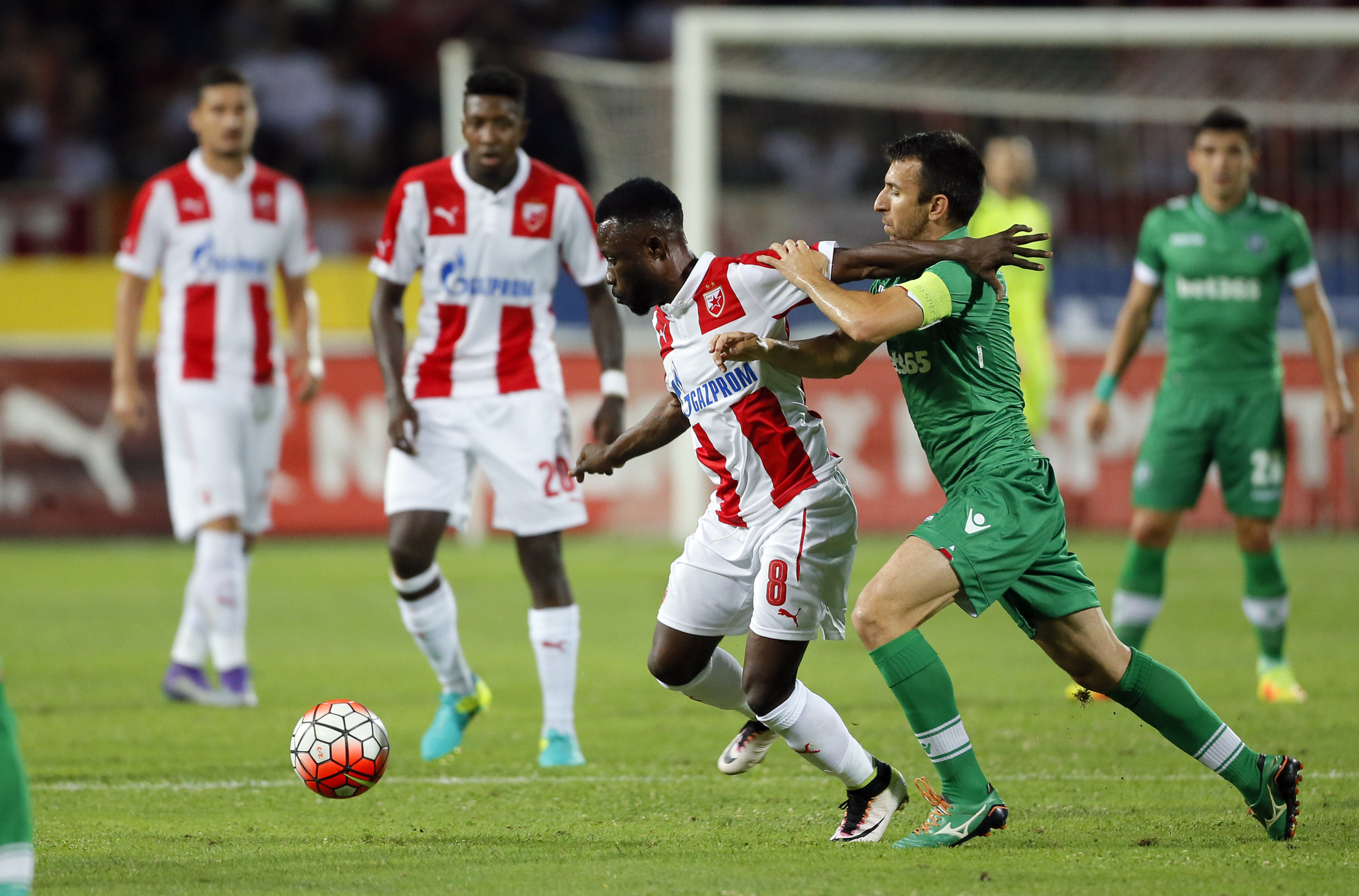 Guelor Kanga Crvena Zvezda - Ludogorets, fudbal  02.8.1016. August 2. 2016. (credit image &amp; photo: Pedja Milosavljevic / STARSPORT)