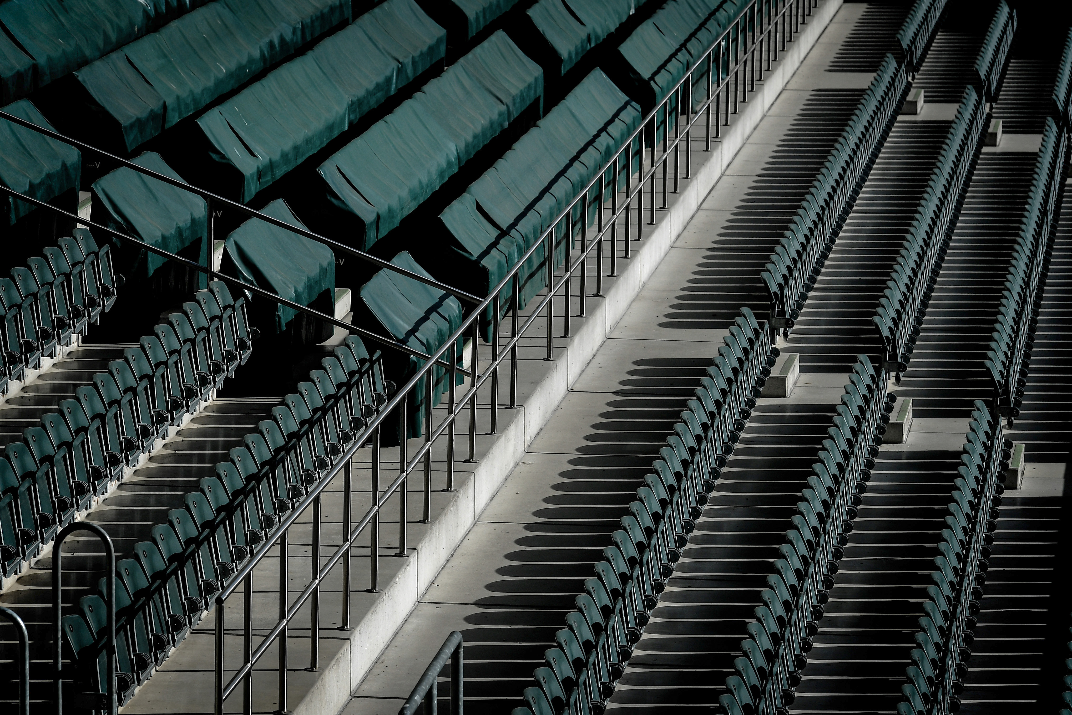 Cardboard cutouts replace supporters at empty soccer stadium in Germany