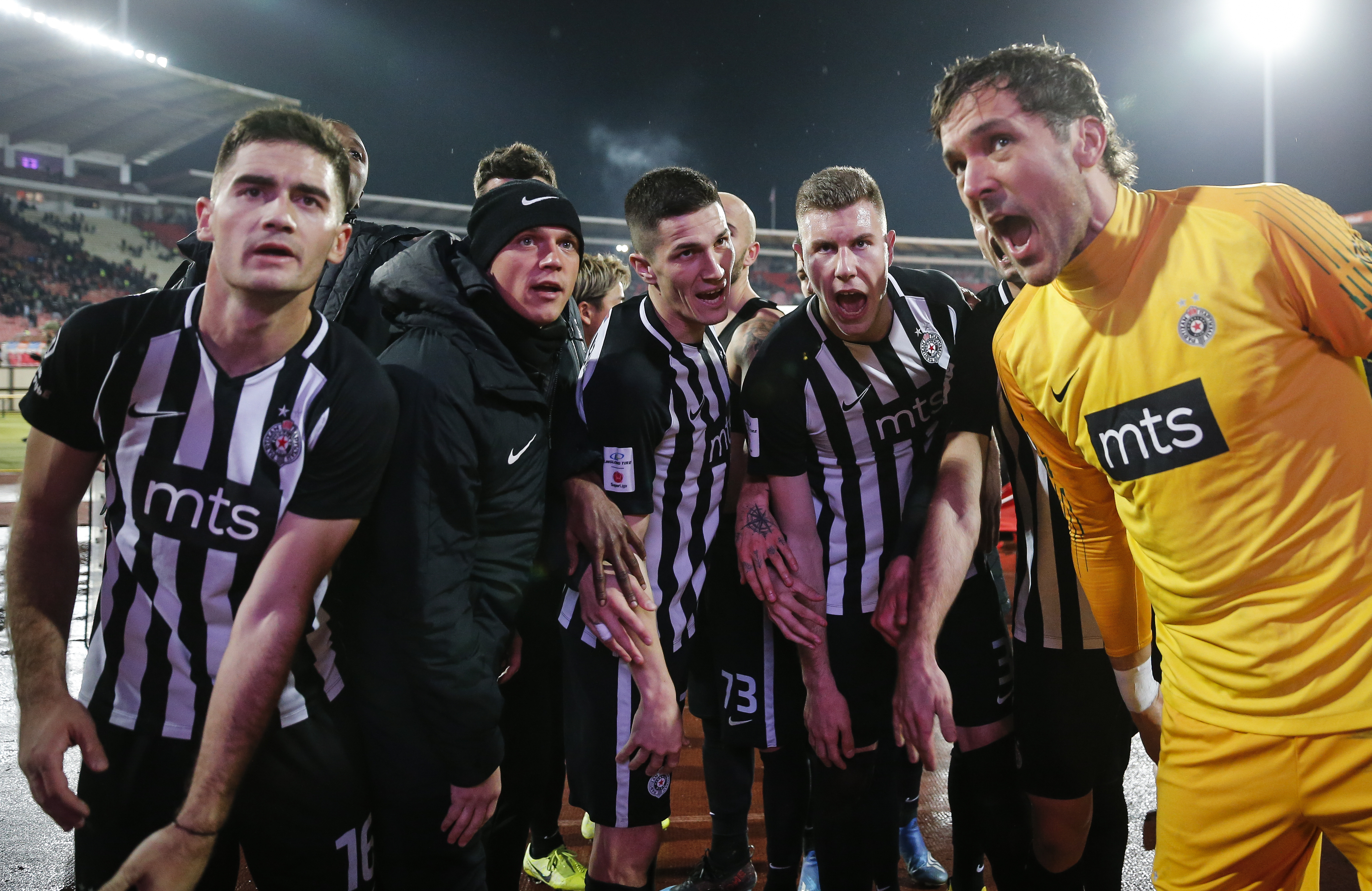 Fudbal Super League Season 2019-2020
Crvena Zvezda v Partizan
from left Sasa Zdjelar Nemanja Stevanovic Slobodan Urosevic Strahinja Pavlovic Goalkeeper Vladimir Stojkovic
Beograd, 01.03.2020.
foto: Srdjan Stevanovic/Starsportphoto ©