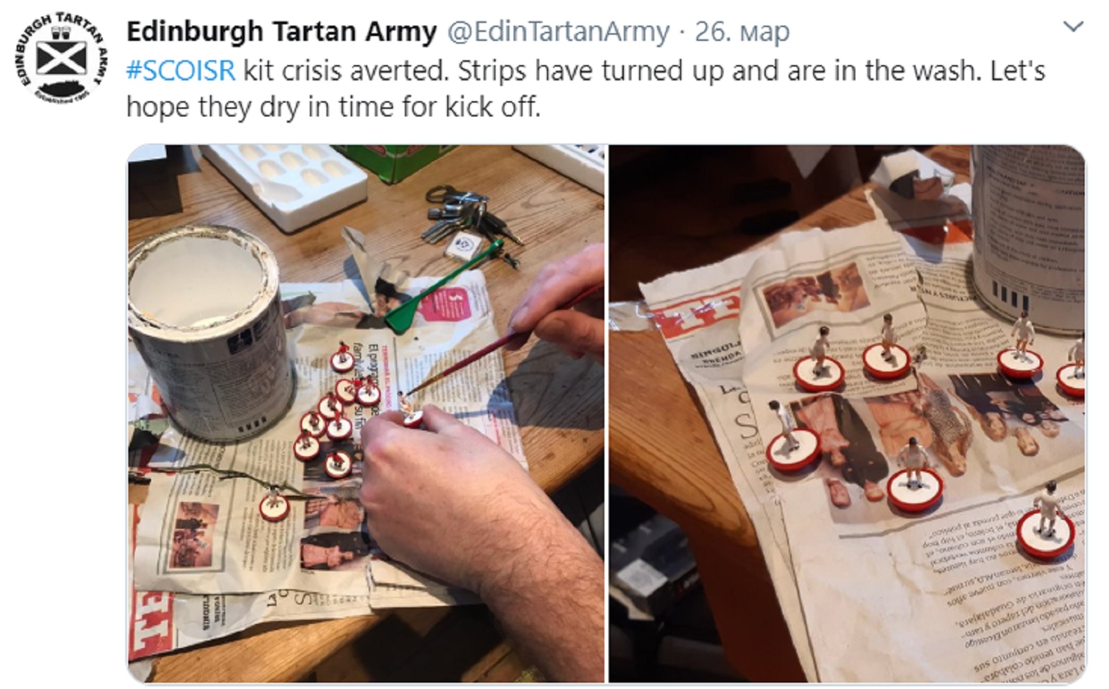 Foto: Screenshot / Twitter / EdinTartanArmy