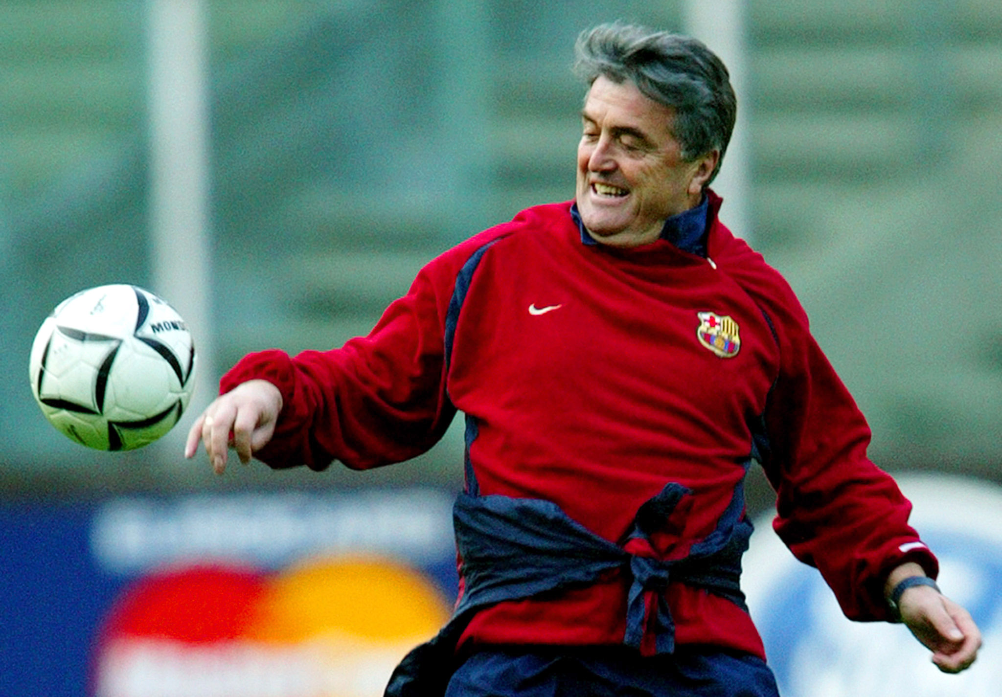 BARCELLONA'S COACH ANTIC DURING TEAM PRACTICE AT TURIN'S DELLE ALPISTADIUM.