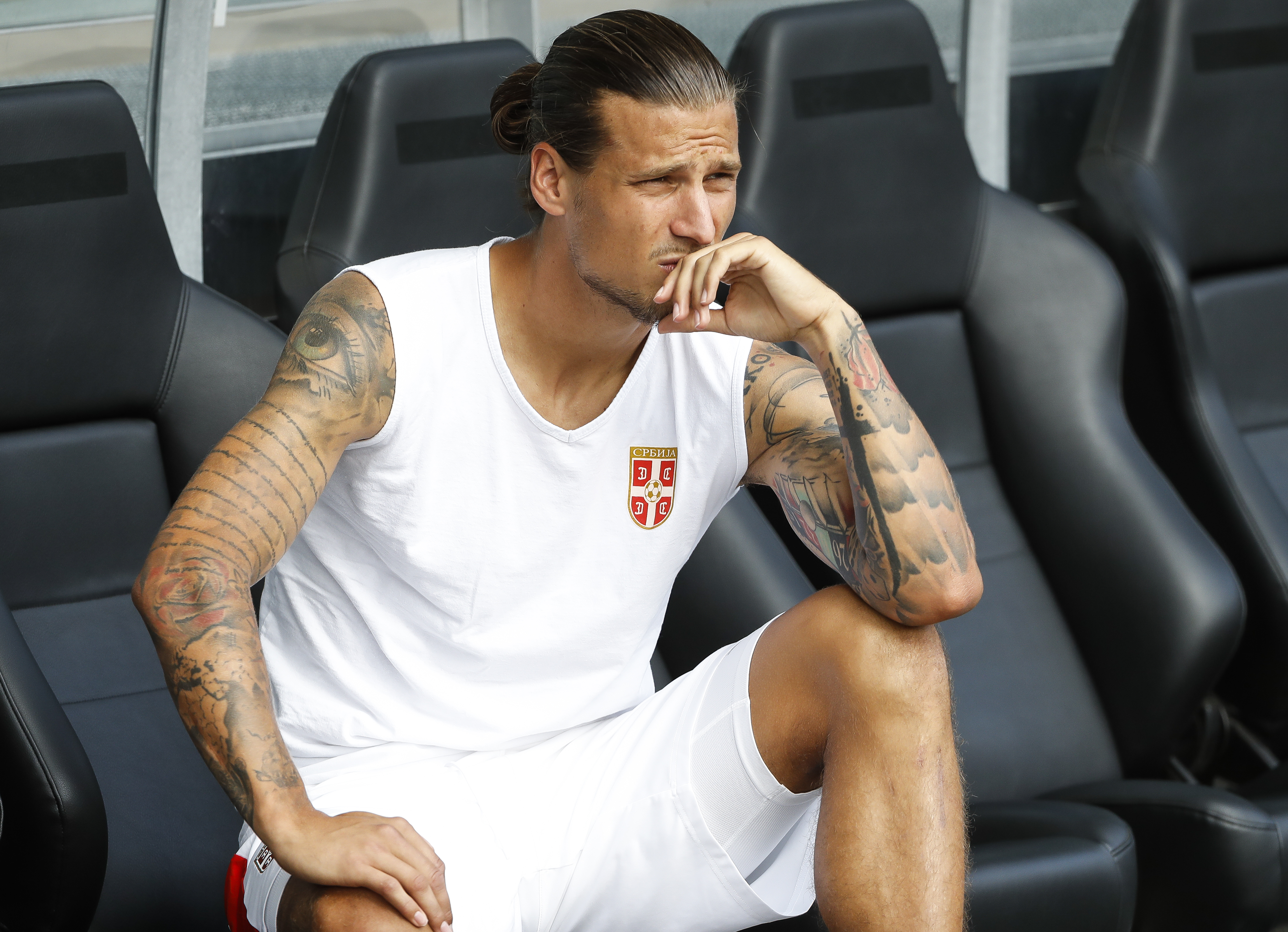 Fudbal Soccer
Pripreme reprezentacije Srbije u fudbalu na  pred World Cup Russia 2018  Austrija Friendly Match Prijateljska Utakmica
Srbija v Bolivija
Aleksandar Prijovic
Graz, 09.06.2018.
foto: Srdjan Stevanovic/Starsportphoto ©