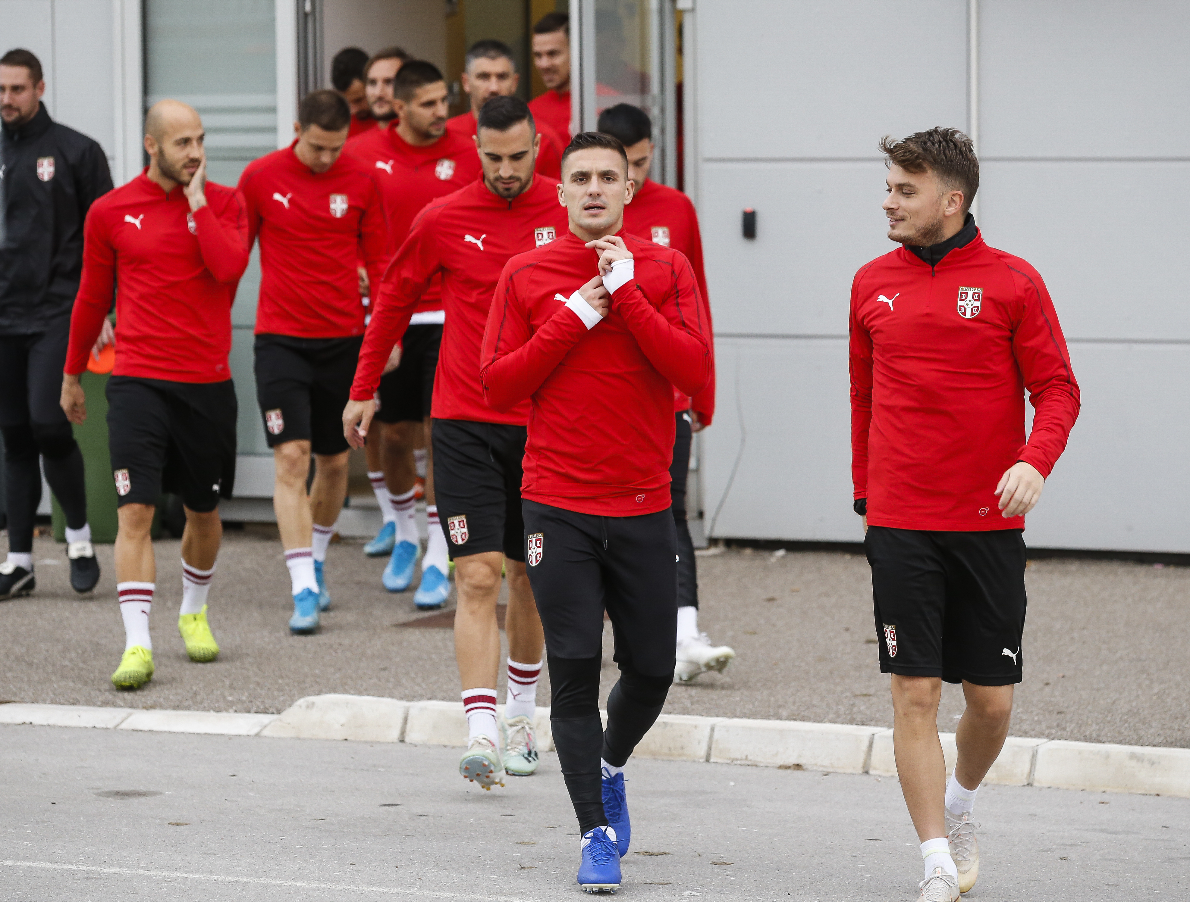 Fudbal Soccer Press and Training reprezentacije pred mec sa Ukrajina Ukraine
Dusan Tadic (C) Adem Ljajic (R)
Stara Pazova, 16.11.2019.
foto: Srdjan Stevanovic/Starsportphoto ©