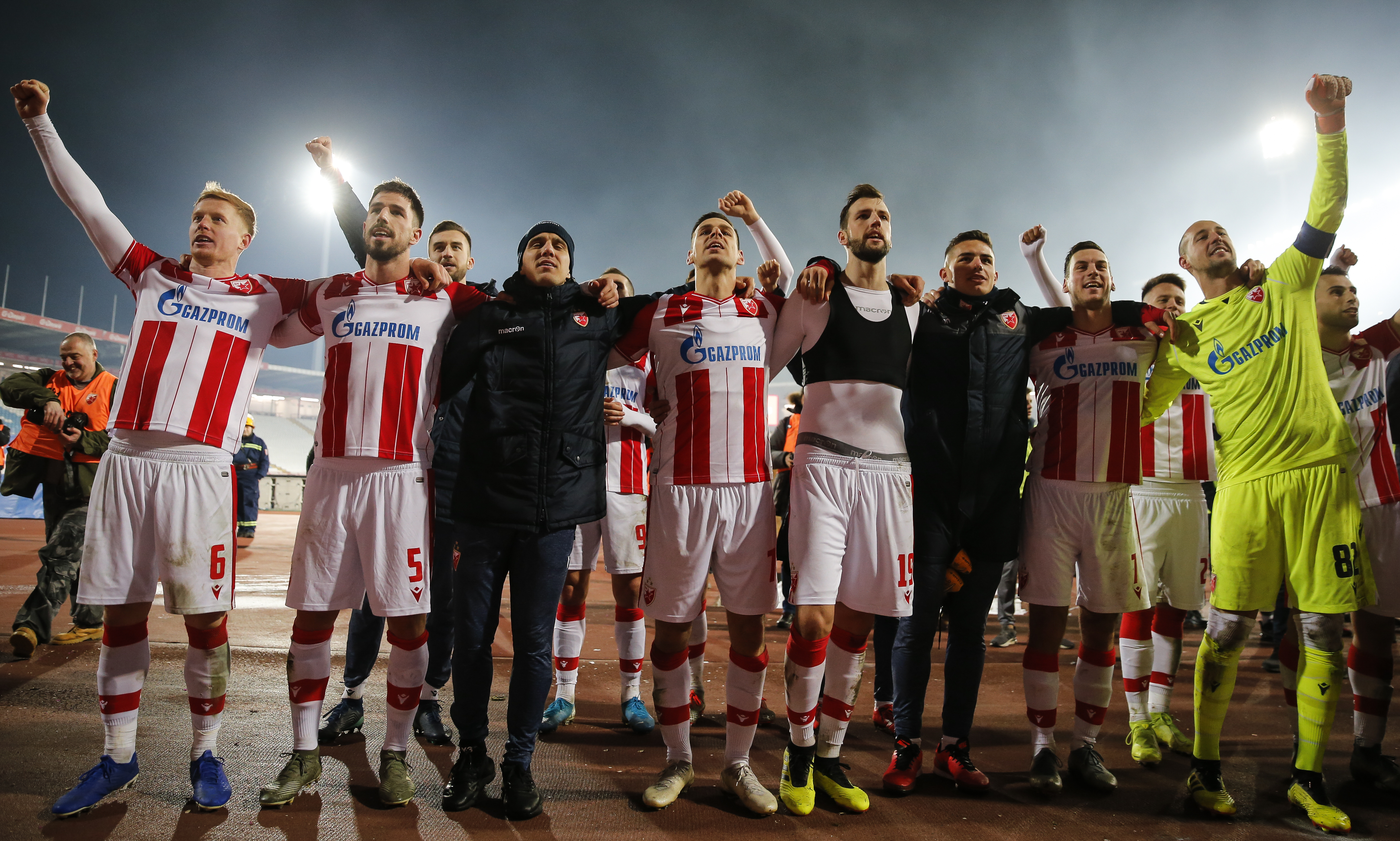 Fudbal Super League Season 2019-2020
Crvena Zvezda v Cukaricki
from left Radovan Pankov Milos Degenek Branko Jovicic Marko Gobeljic Nemanja Milunovic Milos Vulic goalkeeper Milan Borjan
Beograd, 15.12.2019.
foto: Srdjan Stevanovic/Starsportphoto ©
