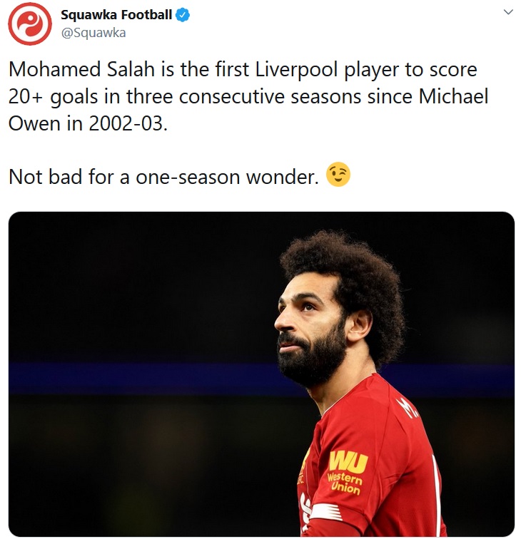 Mohamed Salah
Foto: Tviter/Squawka