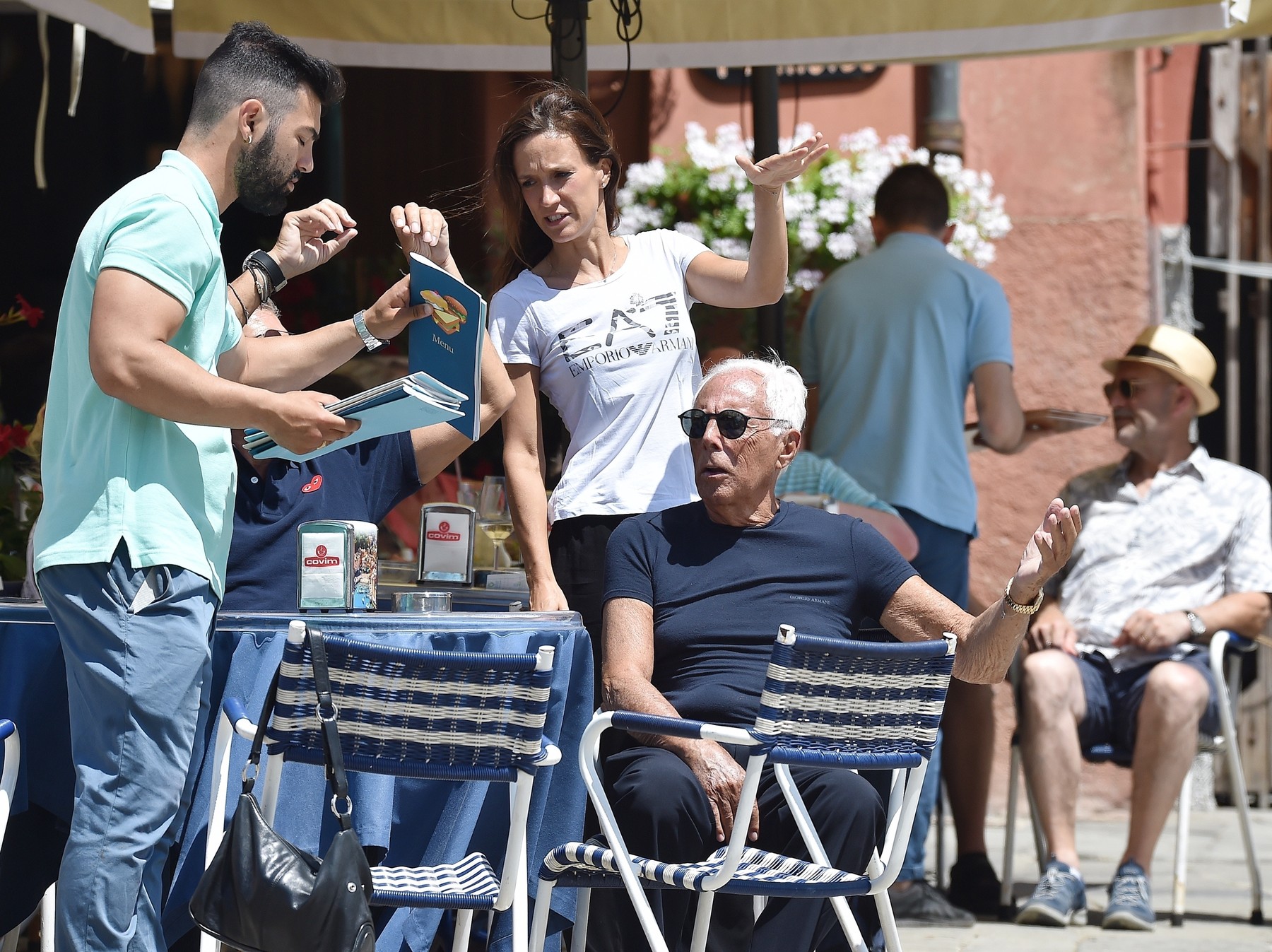 Giorgio Armani at the "U Magazine" restaurant
