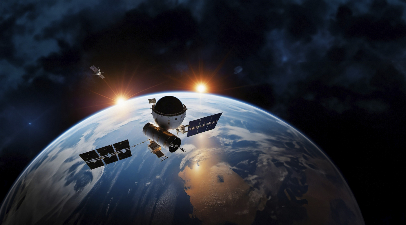 Satellite spacecraft in earth orbit in space, space monitoring concept,Image: 829348834, License: Royalty-free, Restrictions: , Model Release: no, Credit line: Mikalai Sayevich / imageBROKER / Profimedia