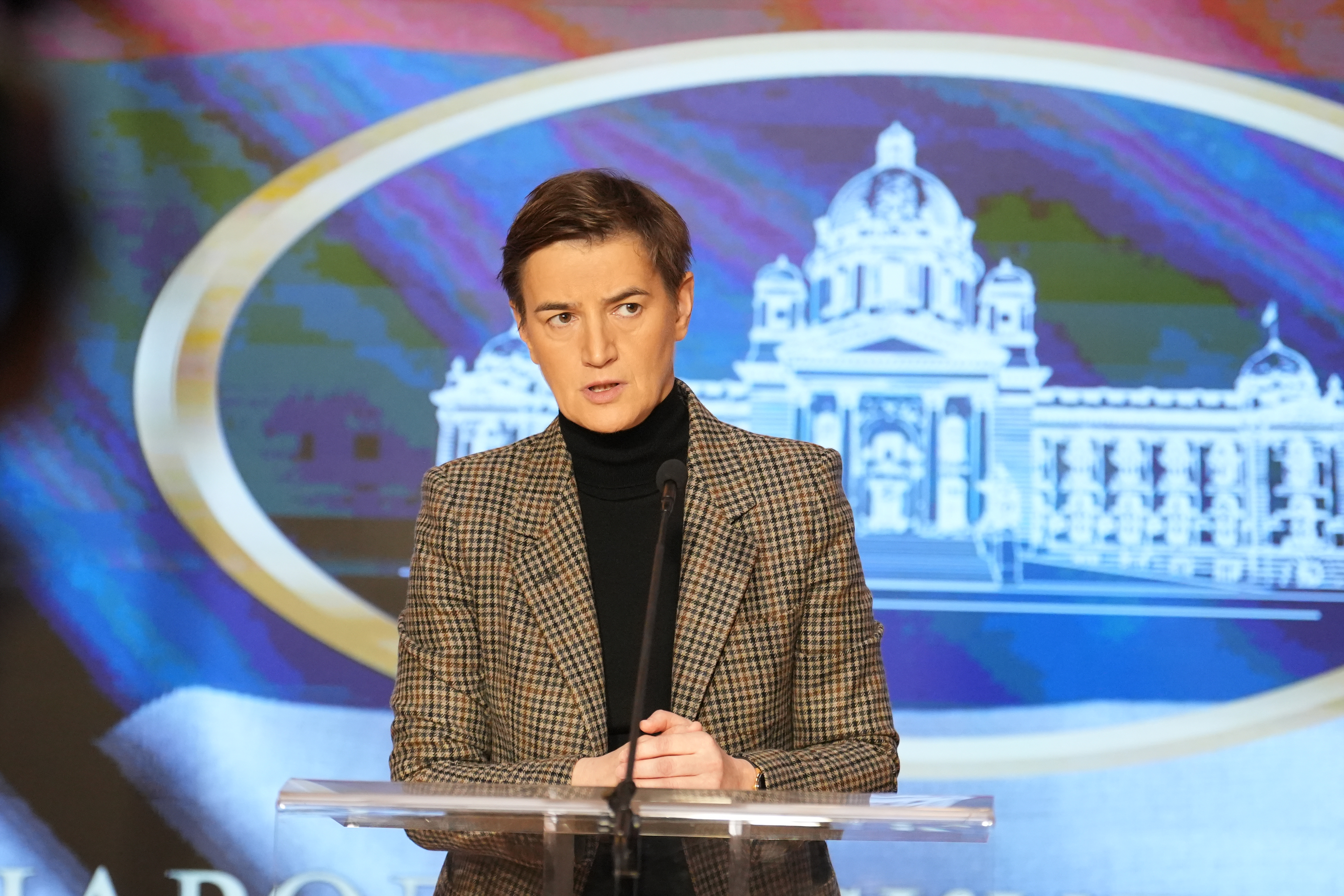 The Speaker of the National Assembly of the Republic of Serbia, Ana Brnabic, held a press conference in the central hall of the House of the National Assembly.