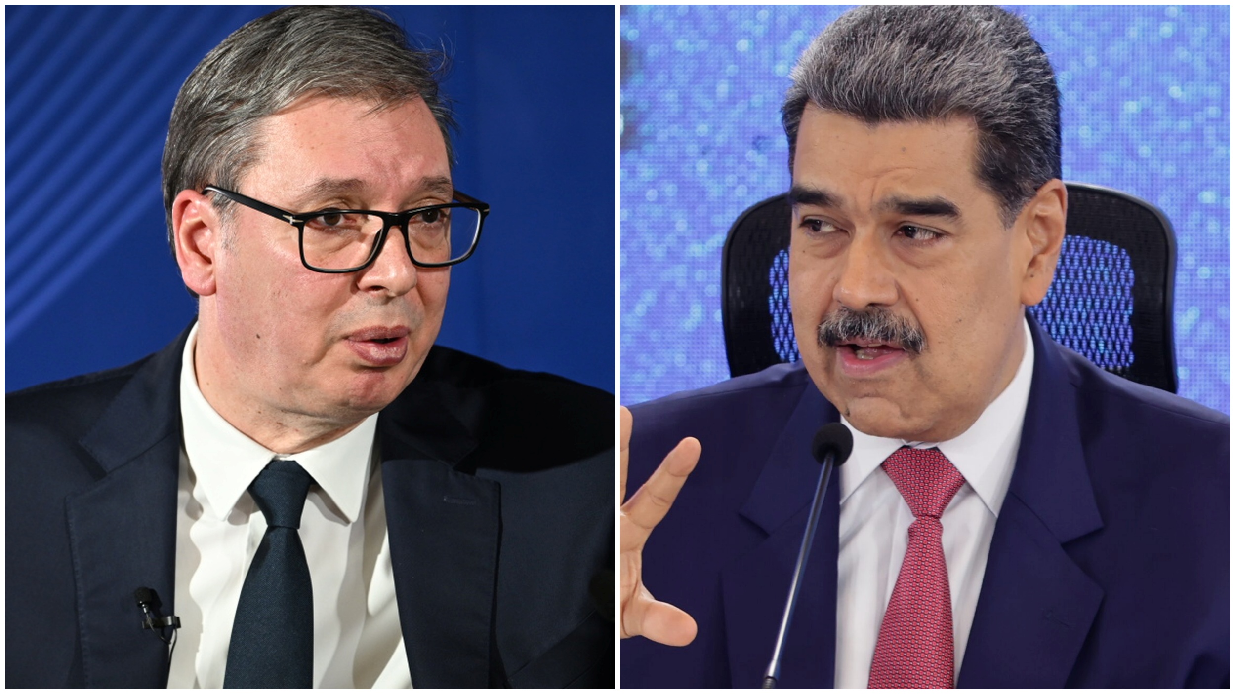Aleksandar Vučić i Nikolas Maduro, kombo Foto: EPA/MIGUEL GUTIERREZ/R.Z./ATAImages