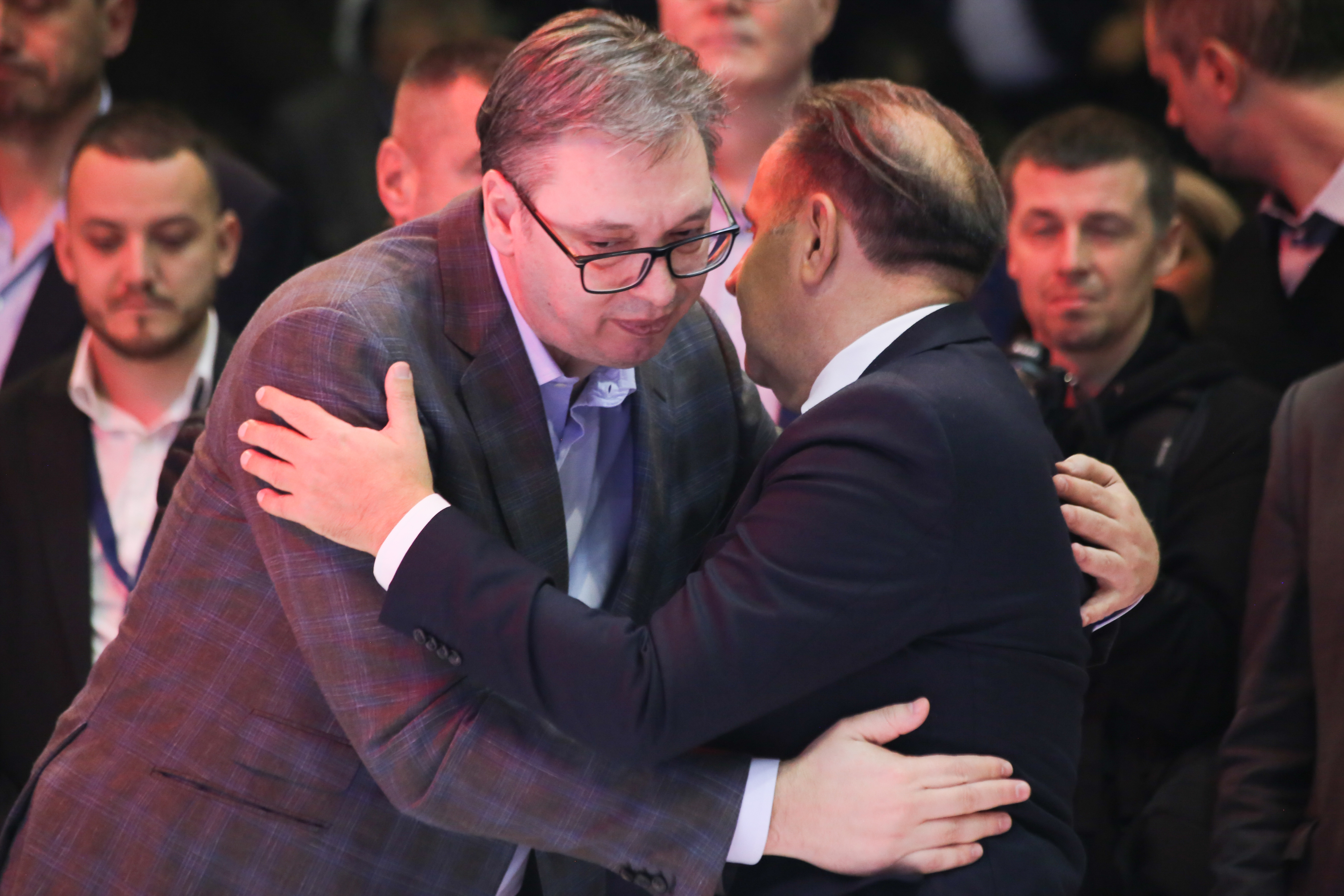 The list "Aleksandar Vucic - Serbia must not stand still" held a pre-election rally in Novi Pazar, in the Pendik sports hall.Lista "Aleksandar Vucic - Srbija ne sme da stane" odrzala je predizborni skup u Novom Pazaru, u sportskoj dvorani Pendik.