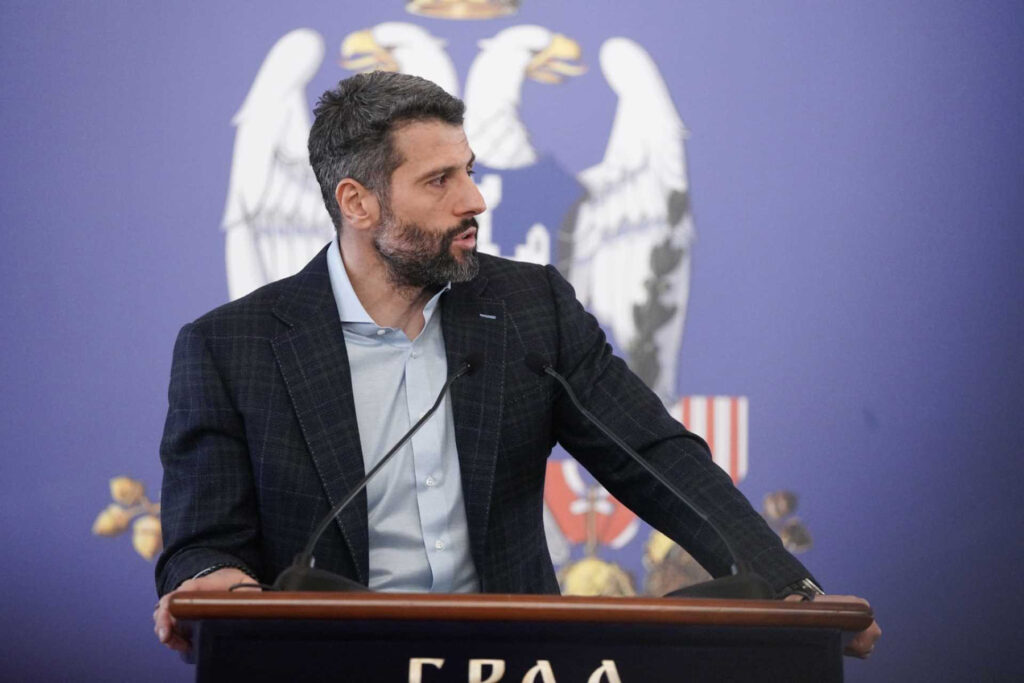 beograd 11.12.2025 Konferencija za medije gradonačelnika Beograda Aleksandra Šapića na kojoj je izneo presek stanja i buduće planove najvažnijih gradskih projekata.