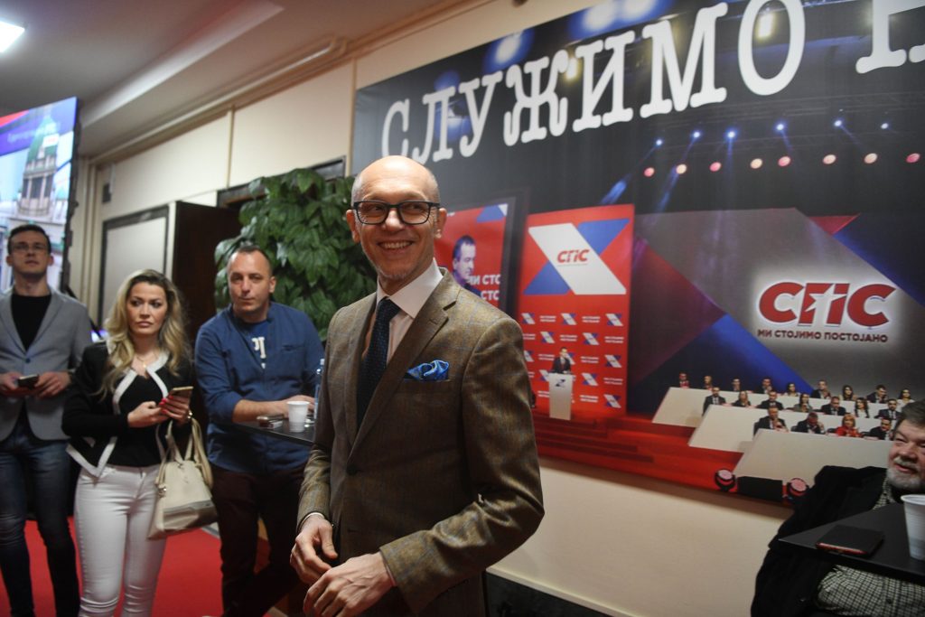 Beograd 03. april 2022. Lokalni beogradski, parlamentarni i predsednicki izbori u Srbiji, izborni stab SPS Socijalisticka partija Srbije rezultati glasanja, izborna noc Foto:Filip Krainčanić/Nova.rs