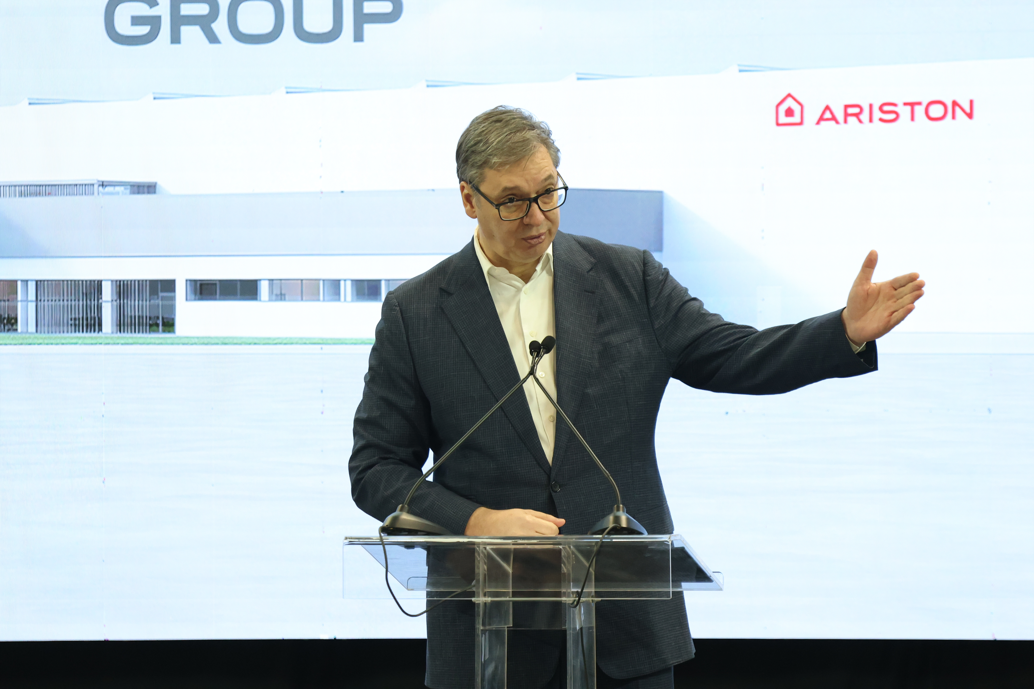 The factory of the Italian company Ariston Cimate Solutions in Nis was opened in the presence of the President of the Republic of Serbia Aleksandar Vucic.
