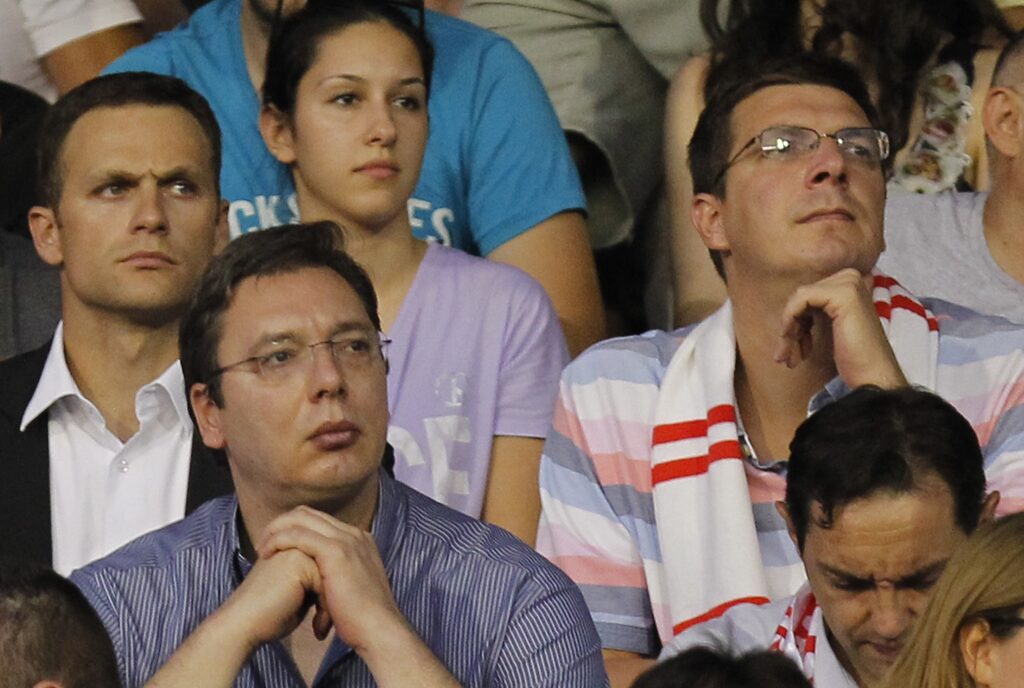 Fudbal UEFA Europa League season 2013-2014
Crvena Zvezda v IBV Iceland
Aleksandar Vucic (L) and Andrej Vucic (R) na utakmici, utakmica vucic
Beograd, 18.07.2013.
foto: Srdjan Stevanovic/Starsportphoto ©