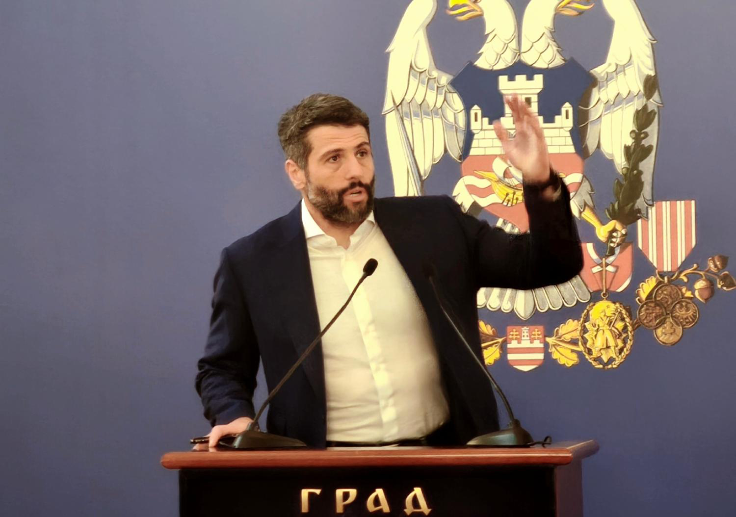 Mesto: Beograd
Datum: Tue Oct 28 11:49:17 CET 2025
Dogadjaj: POLITIKA - pres konferencija gradonačelnika Beograda Aleksandra Šapića
Fotoreporter: Aleksandar  Mijailović
Ličnosti:  Aleksandar Šapić
Izvor: FoNet