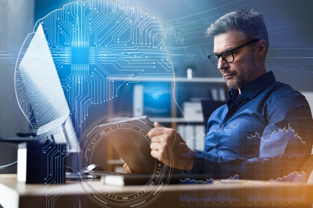 Financial Data Analyst Using AI Technology And Machine Learning,Image: 584388004, License: Royalty-free, Restrictions: , Model Release: yes, Credit line: Andriy Popov / Panthermedia / Profimedia