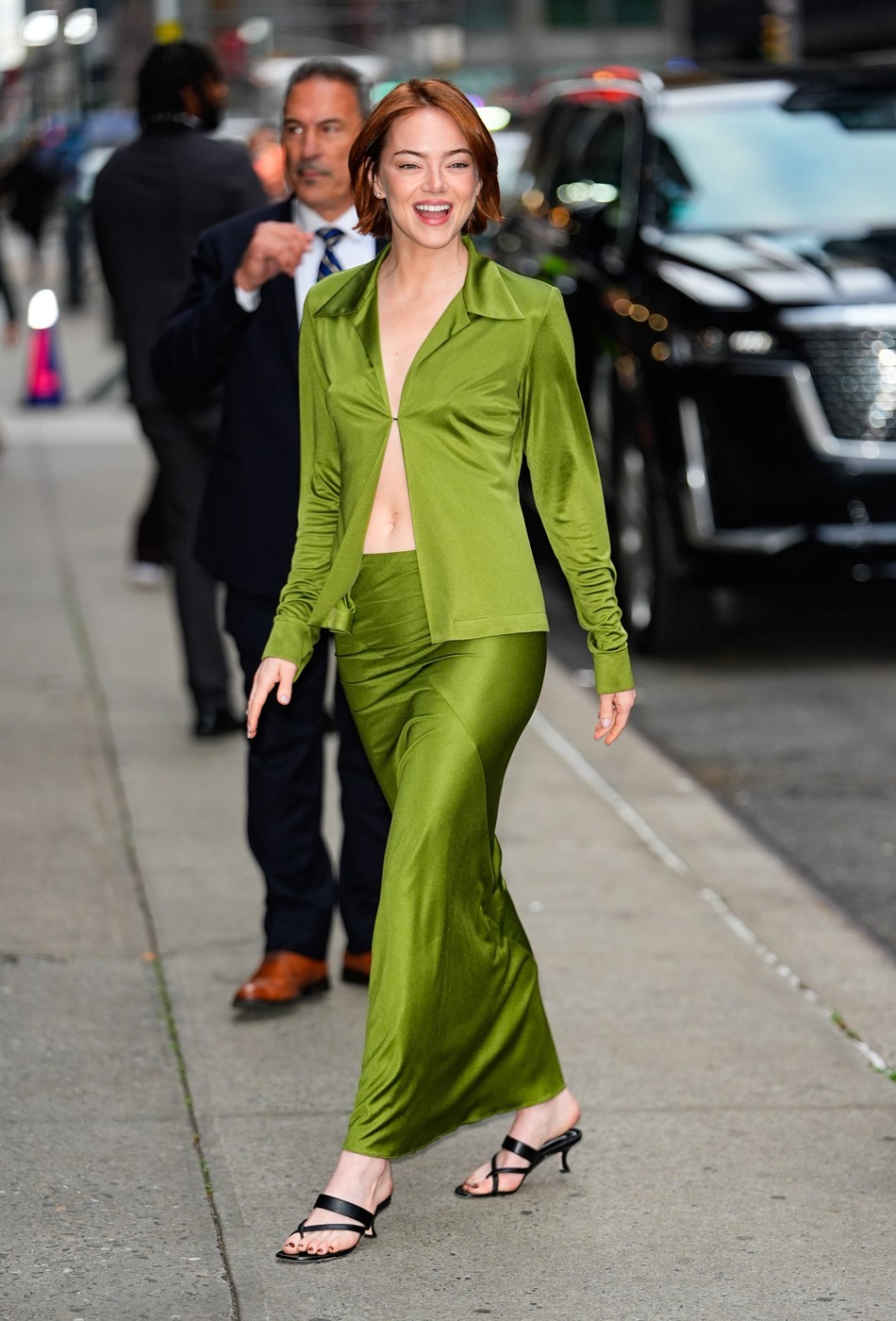 Emma Stone is seen on October 22, 2025 in New York City.,Image: 1047460035, License: Rights-managed, Restrictions: , Model Release: no, Credit line: XNY / StarMax / Profimedia