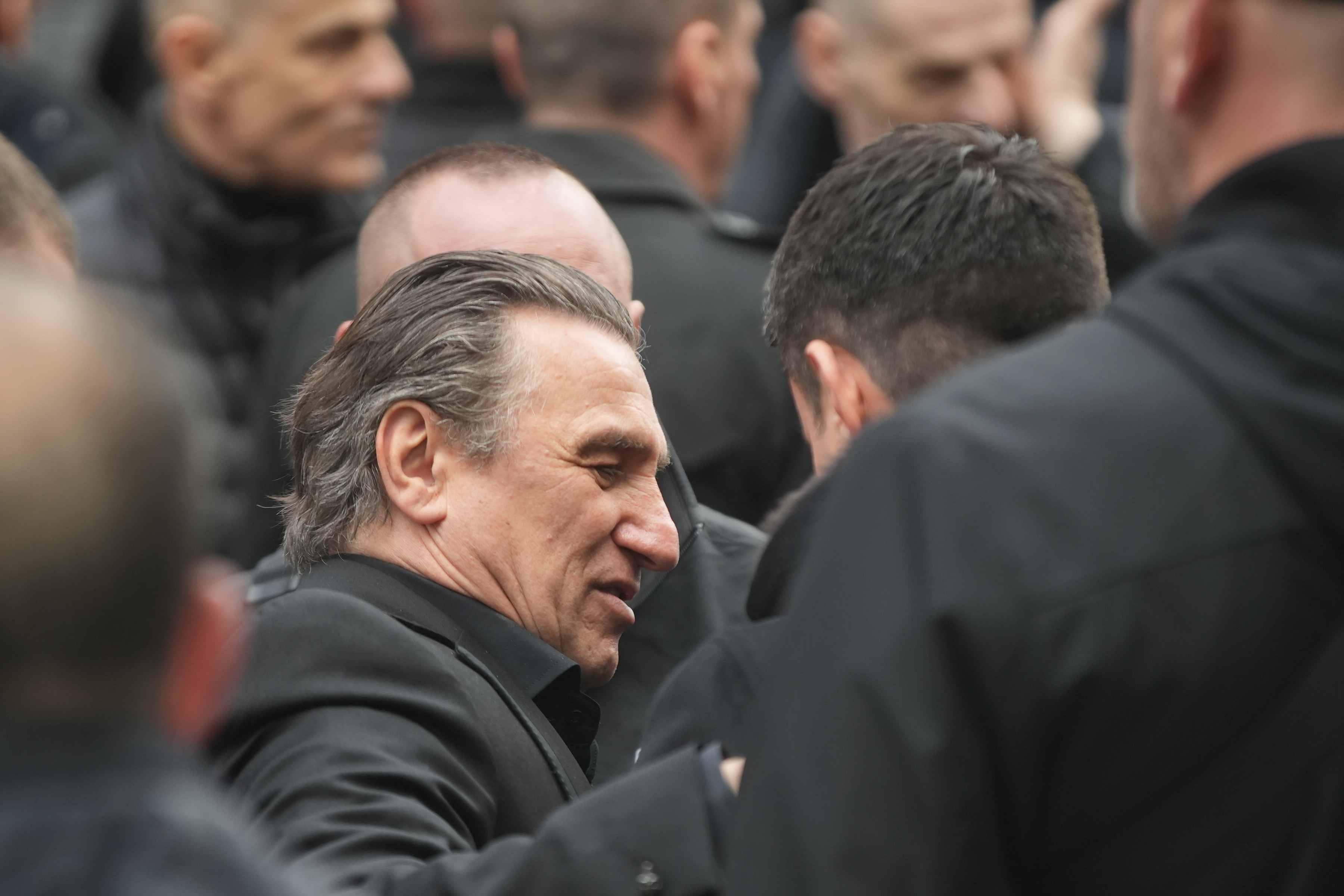 07, April, 2025, Belgrade - Zeljko Rutovic was buried in the New Cemetery. Sreten Jocic - Joca Amsterdam. Photo: Antonio Ahel/ATAImages
07, april, 2025, Beograd - Zeljko Rutovic sahranjen je na Novom groblju. Photo: Antonio Ahel/ATAImages
