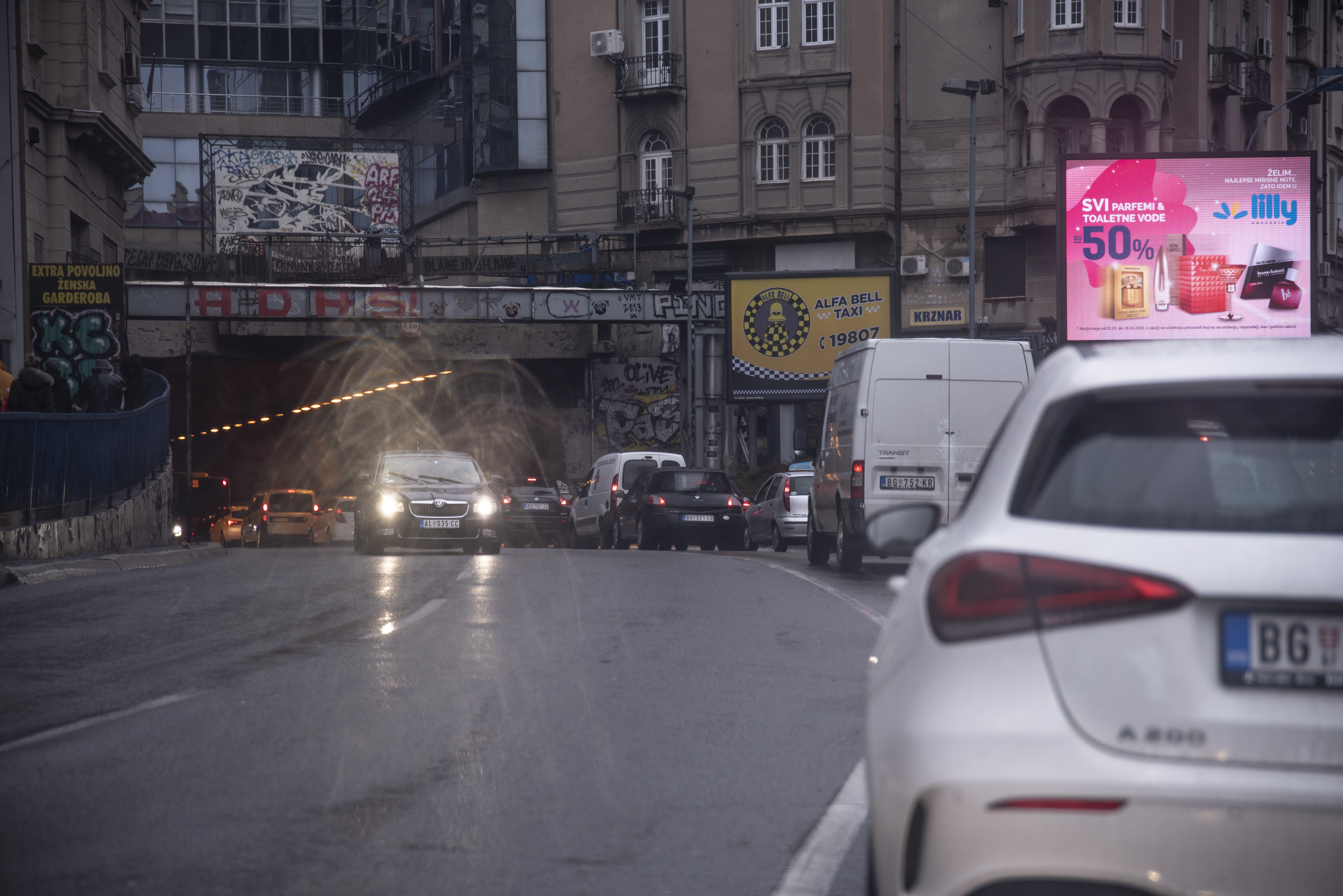 kisa guzva saobracaj kolona