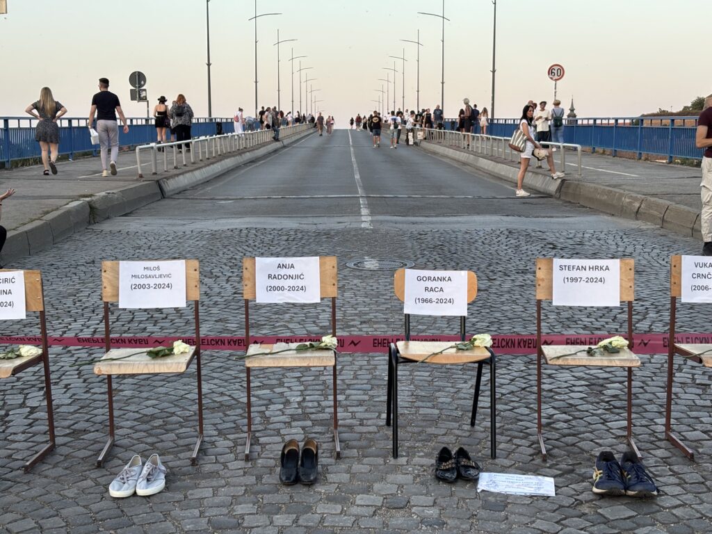 Novi Sad 13.07.2025 Blokada Varadinskog mosta foto nenad mihajlović