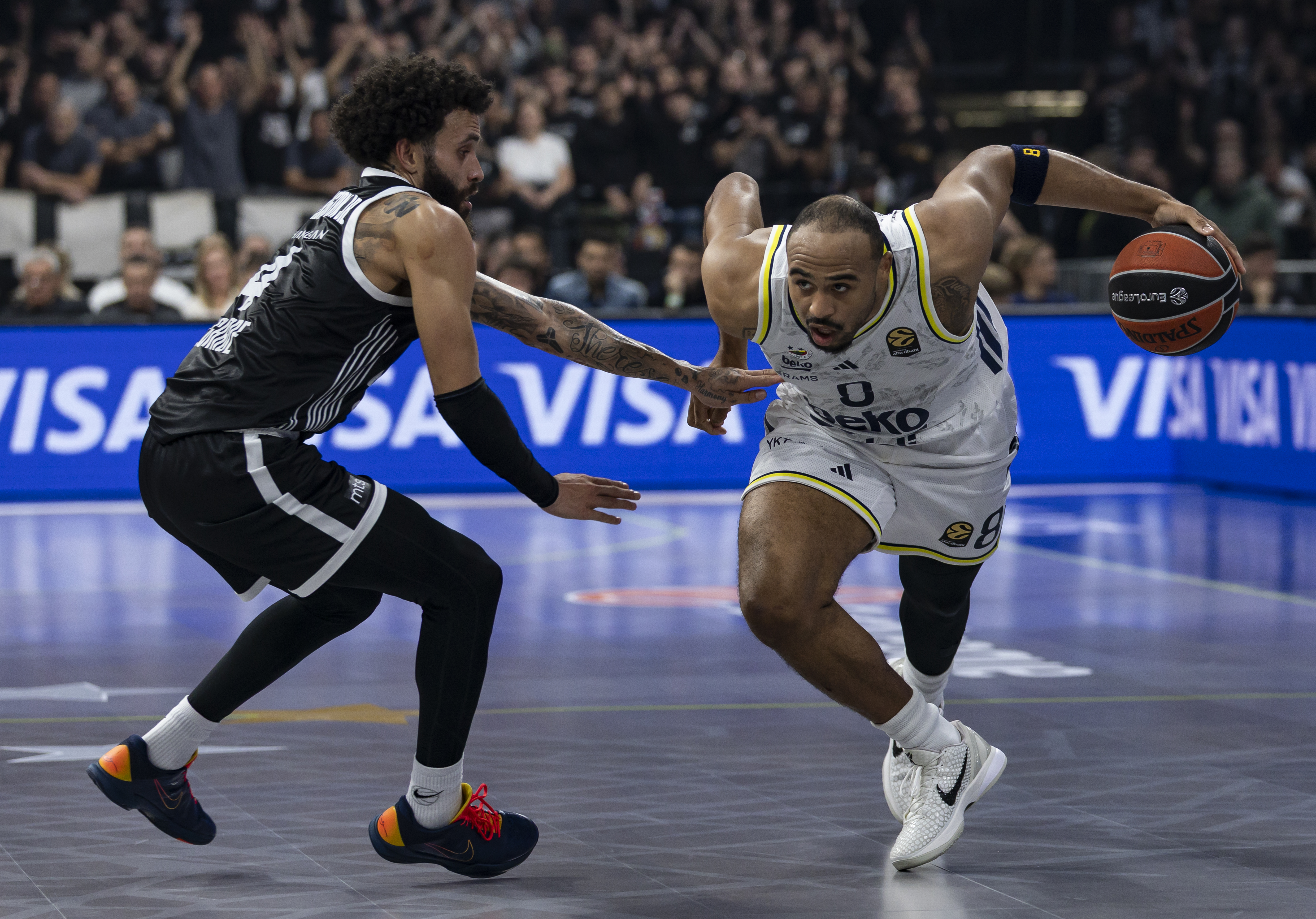 during the 2025/2026 Euroleague Round 12 match between Partizan Mozzart Bet Belgrade and Fenerbahce Istanbul at Belgrade Arena on November 21, 2025 in Belgrade, Serbia. (Photo by Srdjan Stevanovic/Starsport.rs)