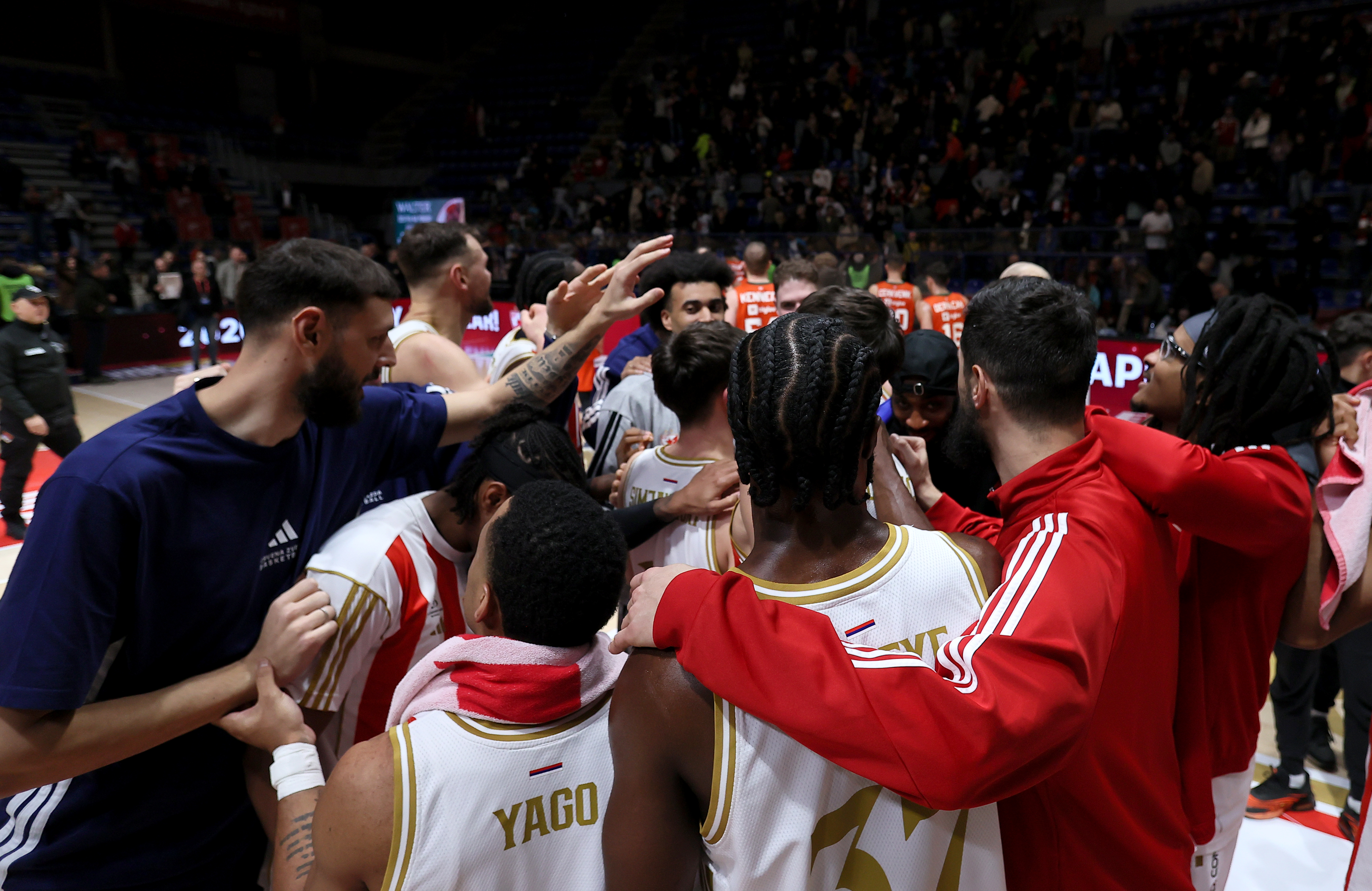 during Crvena Zvezda v Cedevita Olimpija basketball match of AdmiralBet ABA League, Season 2025/2026 - Group B round 12 on December 27. 2025. in Belgrade, Serbia.
(photo by Luka Milosavljevic/STARSPORT ©)