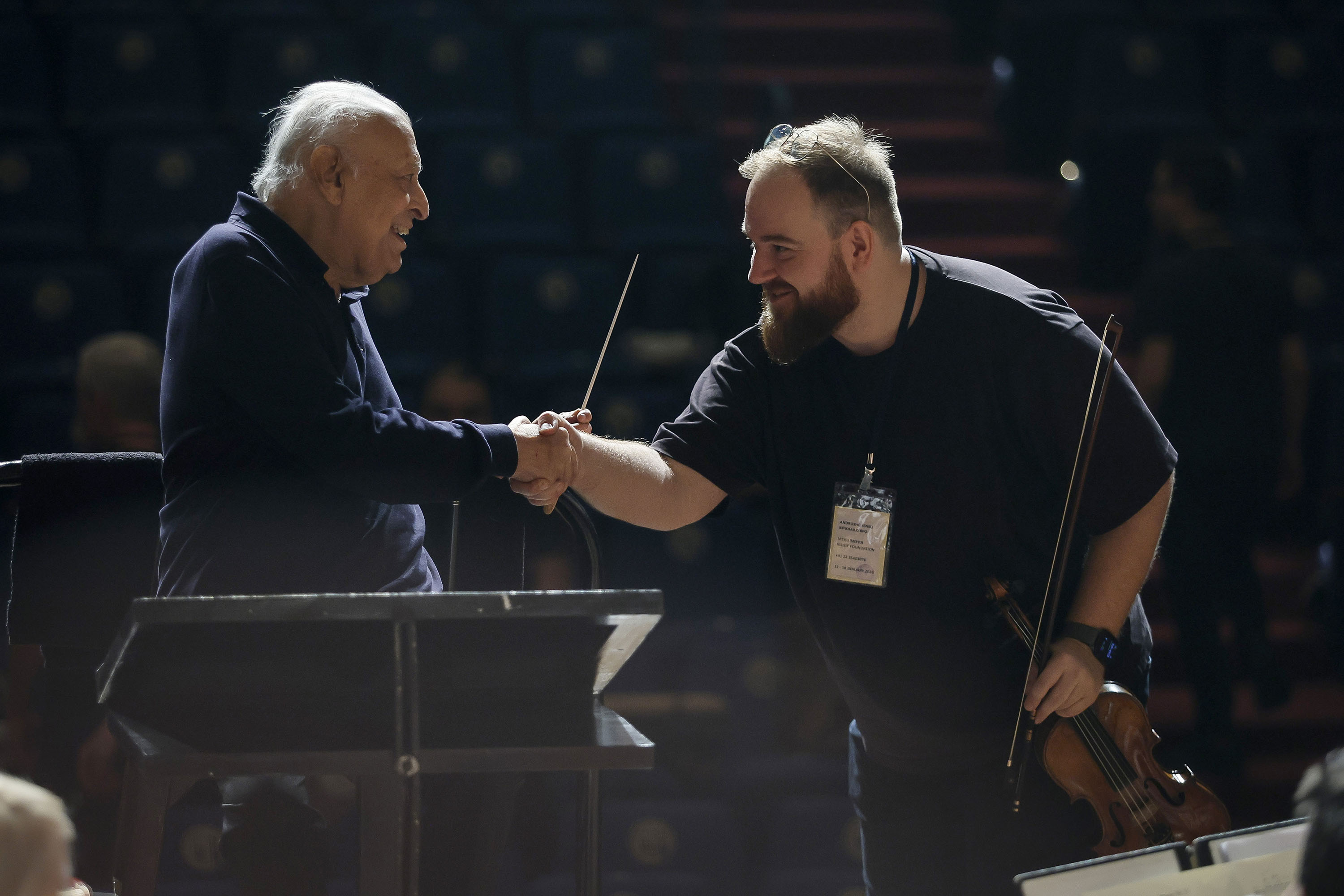 mehta i koncertmajstor Miša Andruščenko