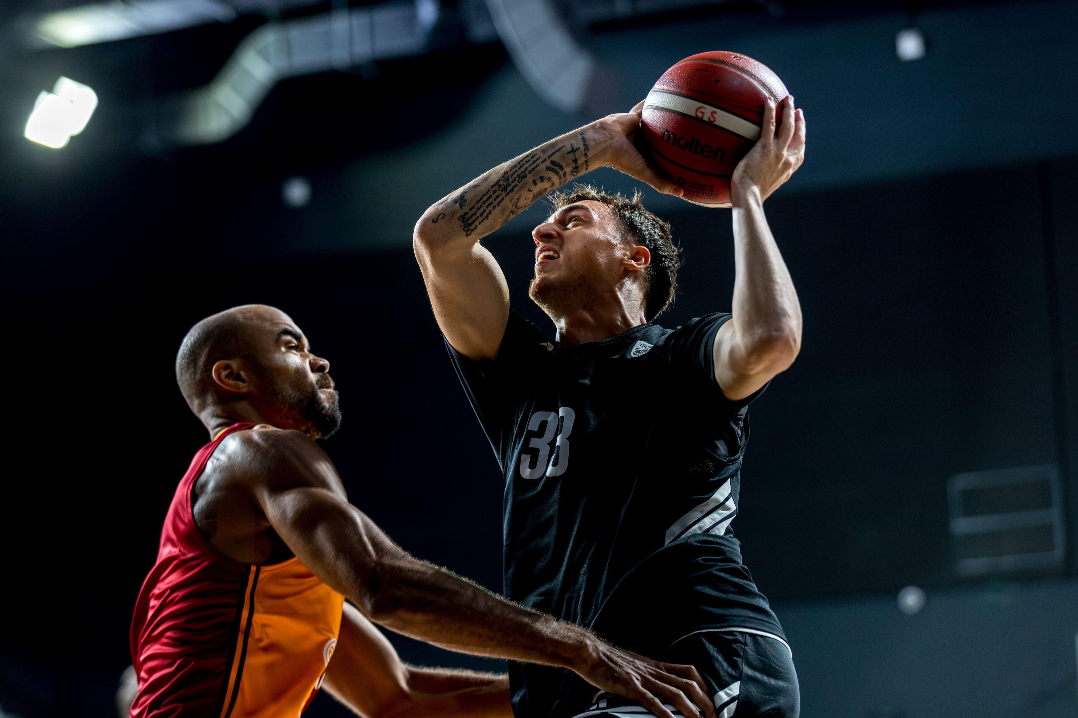 ISTANBUL, TURKEY - SEPTEMBER 06 , 2025: 18th TUBAD Mehmet Baturalp Tournament match between Galatasaray and Dubai Basketball  at Basketball Development Centre. Copyright:ahmetozkanphotography