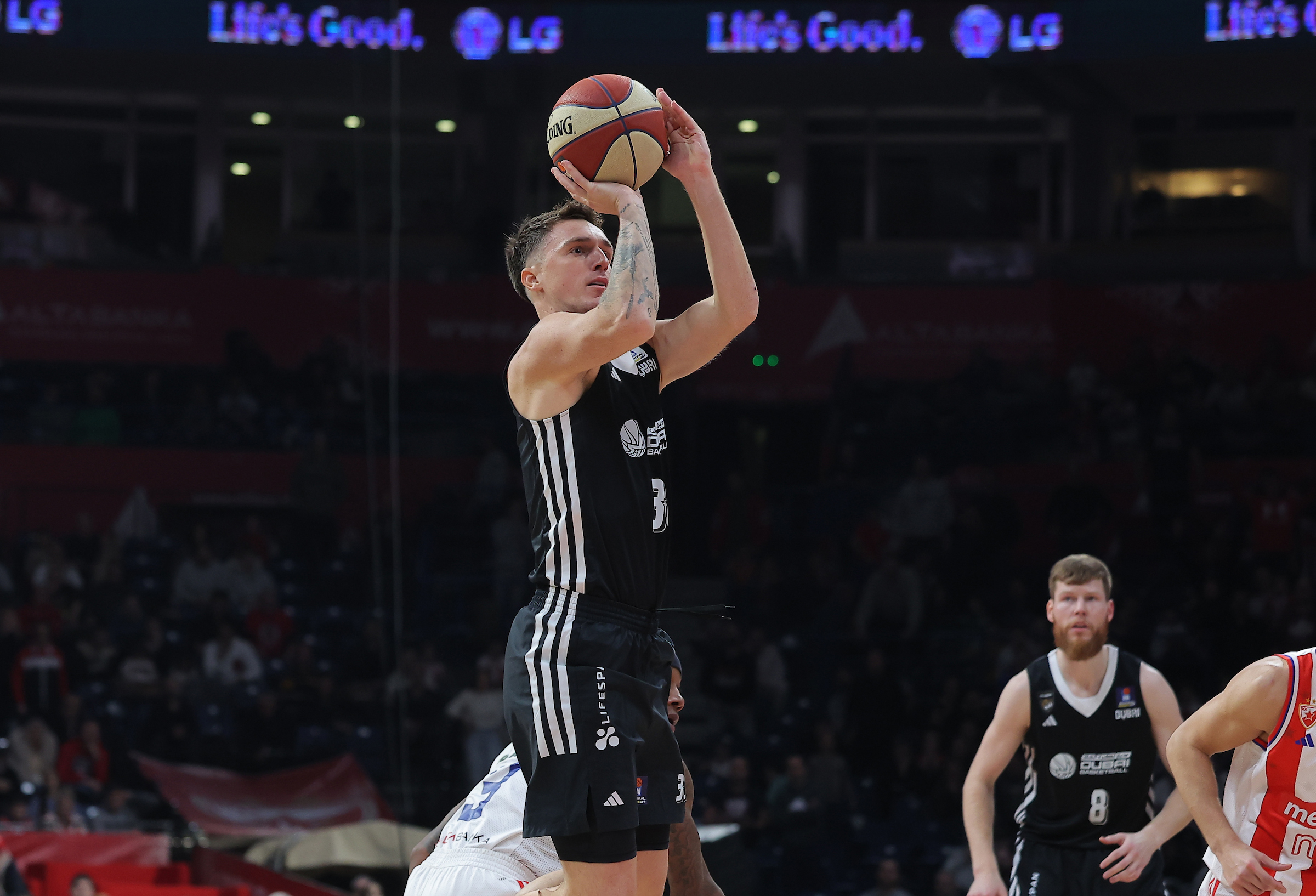Danilo Andjusic during ABA League basketball match between Crvena Zvezda (Red Star) and Dubai in Belgrade, Serbia on Jan. 12, 2025.
photo: Pedja Milosavljevic/STARSPORT