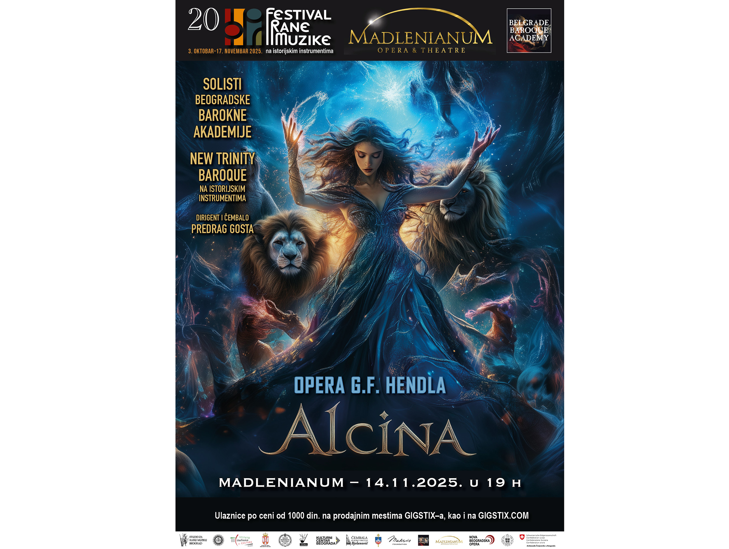 HENDLOVA „ALĆINA“ – XX FESTIVALA RANE MUZIKE 14. NOVEMBRA U MADLENIANUMU