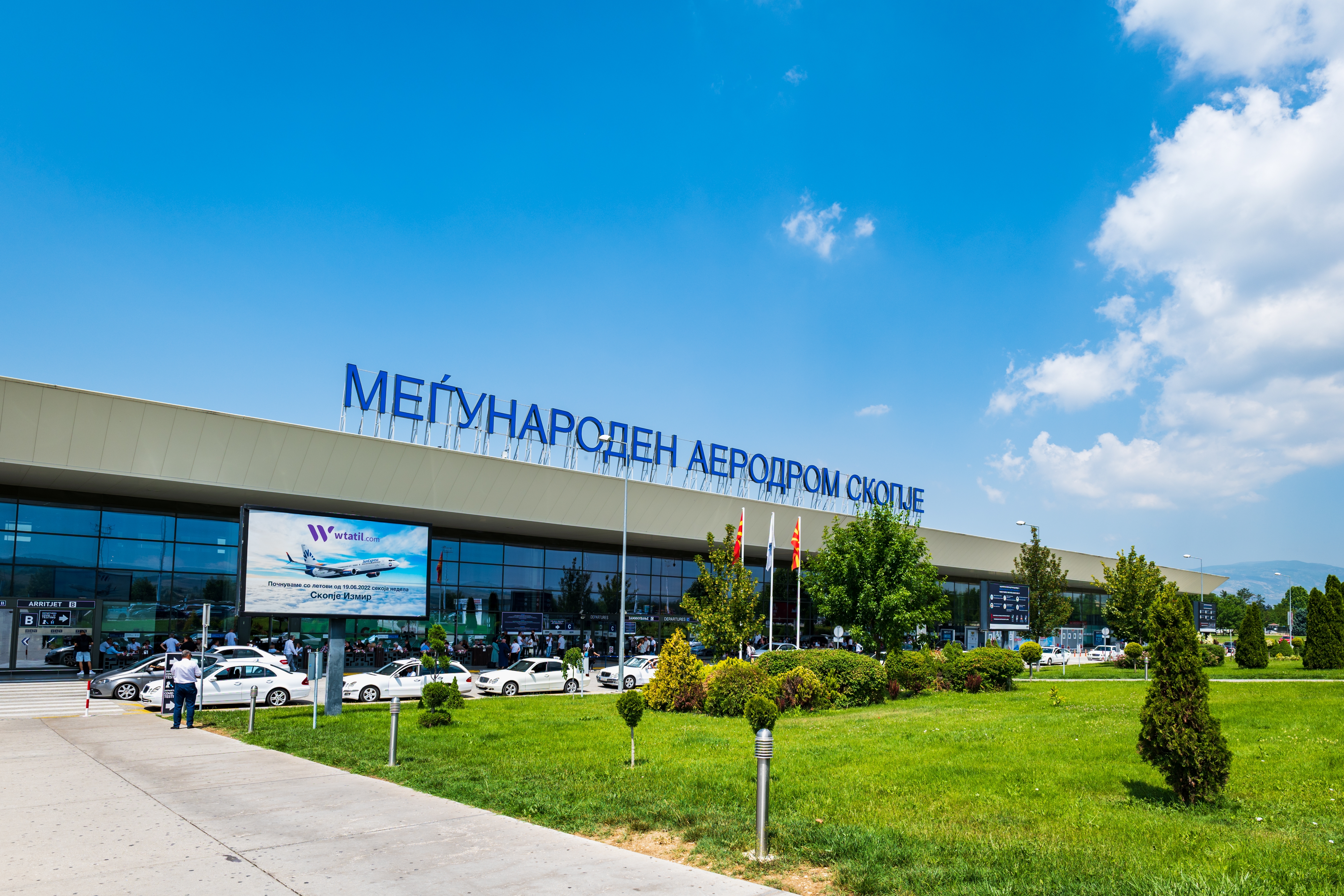 Skopje,,North,Macedonia,-,June,2022:,Skopje,International,Airport,,Also