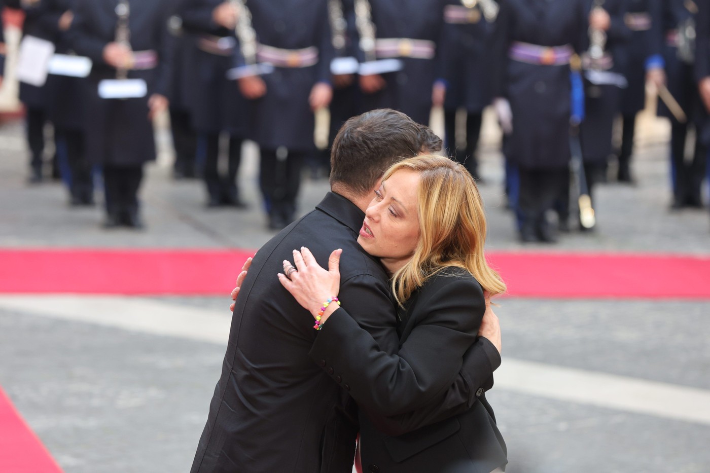 ROME ITALY DECEMBER 9  2025 BILATERAL CONFERENCE GIORGIA MELONI -  VOLODYMYR ZELENSKY Ucraina President Volodymyr Zelensky received at Palazzo Chigi i