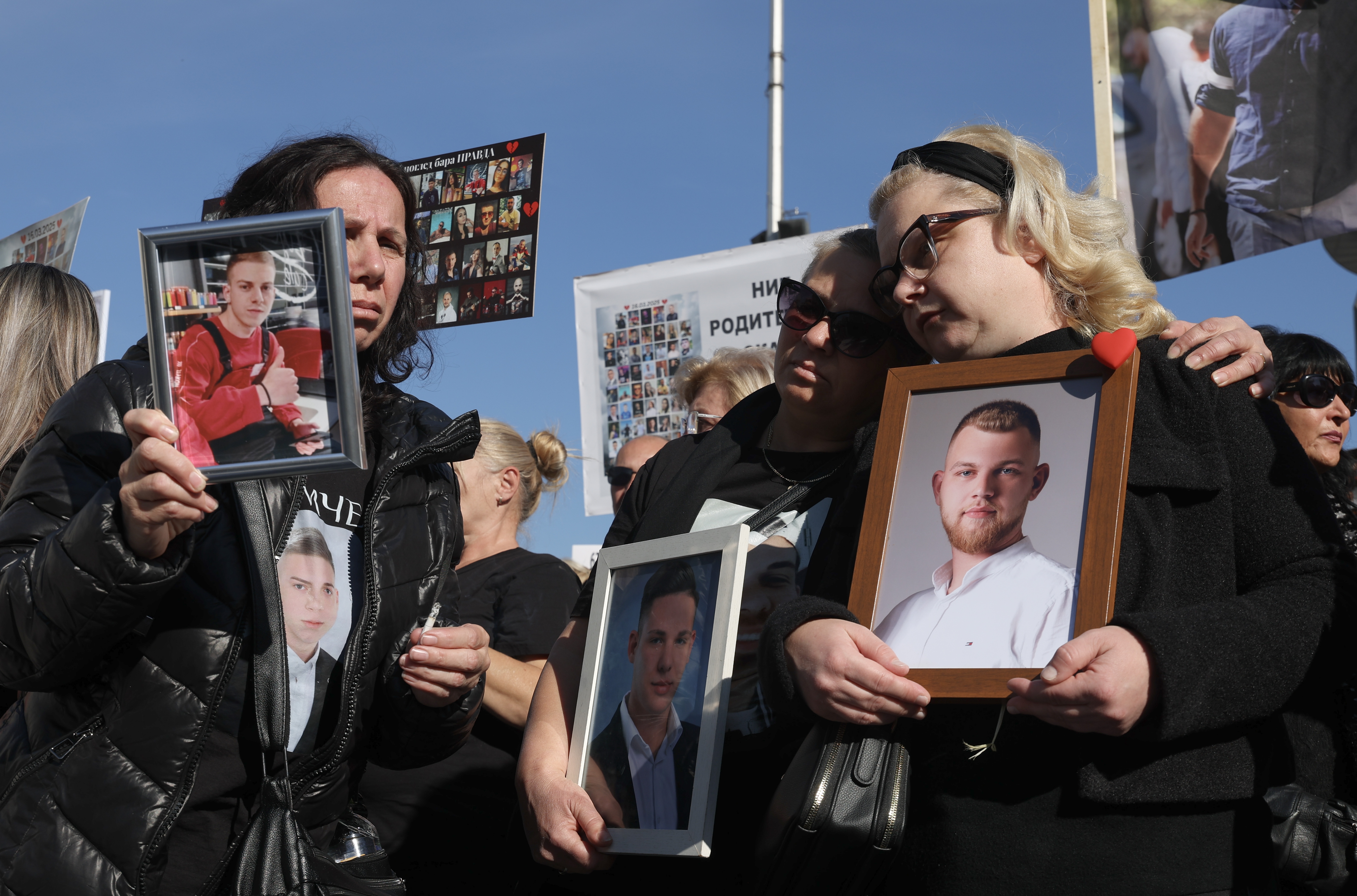 Relatives of victims of the deadly fire in North Macedonia march to demand justice