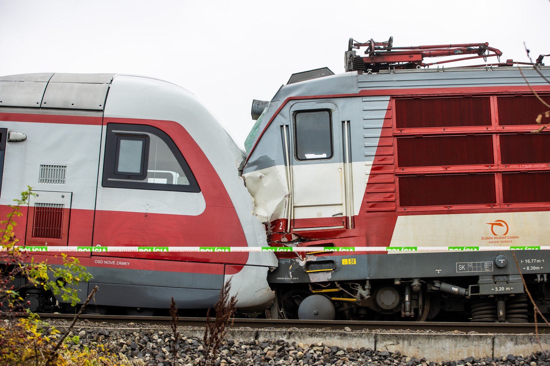 Na snímke zrážka vlakov pri Pezinku.,Image: 1051607952, License: Rights-managed, Restrictions: , Model Release: no, Credit line: MICHAL HANKO / News and Media / Profimedia