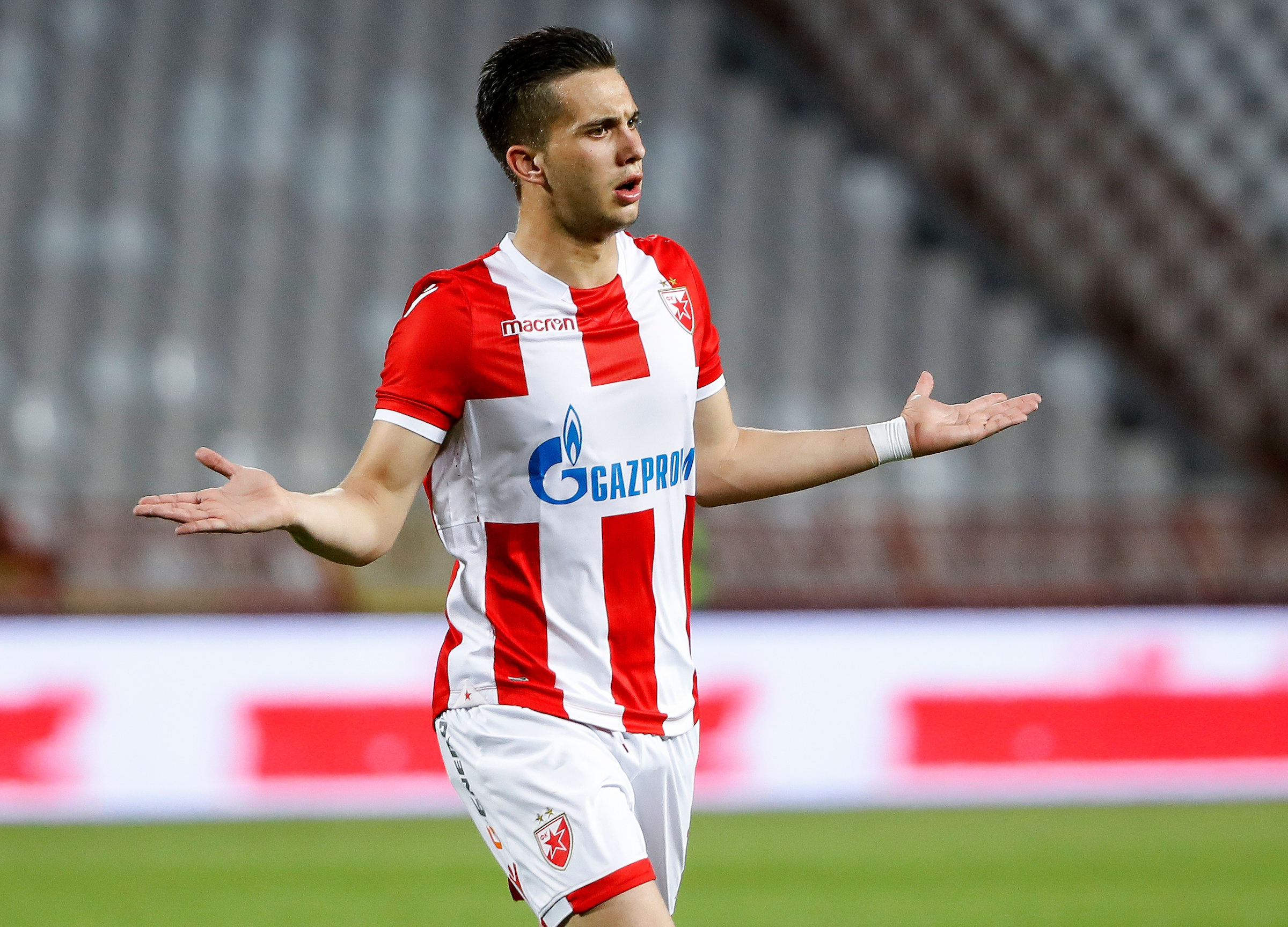 Fudbal Super League Play Off Season 2017-2018
Crvena Zvezda v Cukaricki
Luka Adzic celebrates after scores a goal
Beograd, 25.04.2018.
foto: Srdjan Stevanovic/Starsportphoto ©