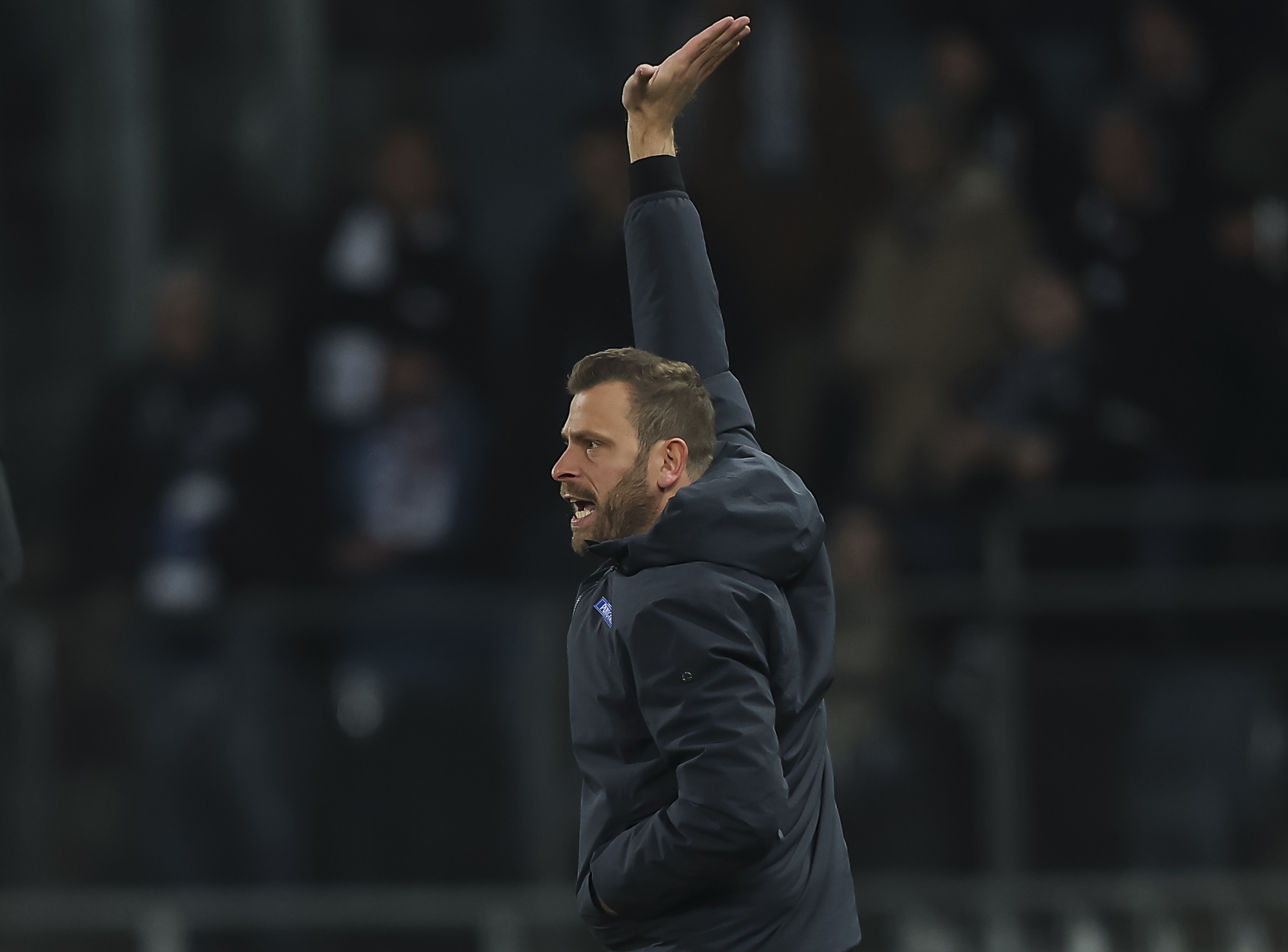 during the UEFA Europa League football match between Sturm Graz and Crvena Zvezda (Red Star) at Stadion Graz Liebenau on December 11. 2025. in Graz, Austria.
(photo by Pedja Milosavljevic/STARSPORT ©)
