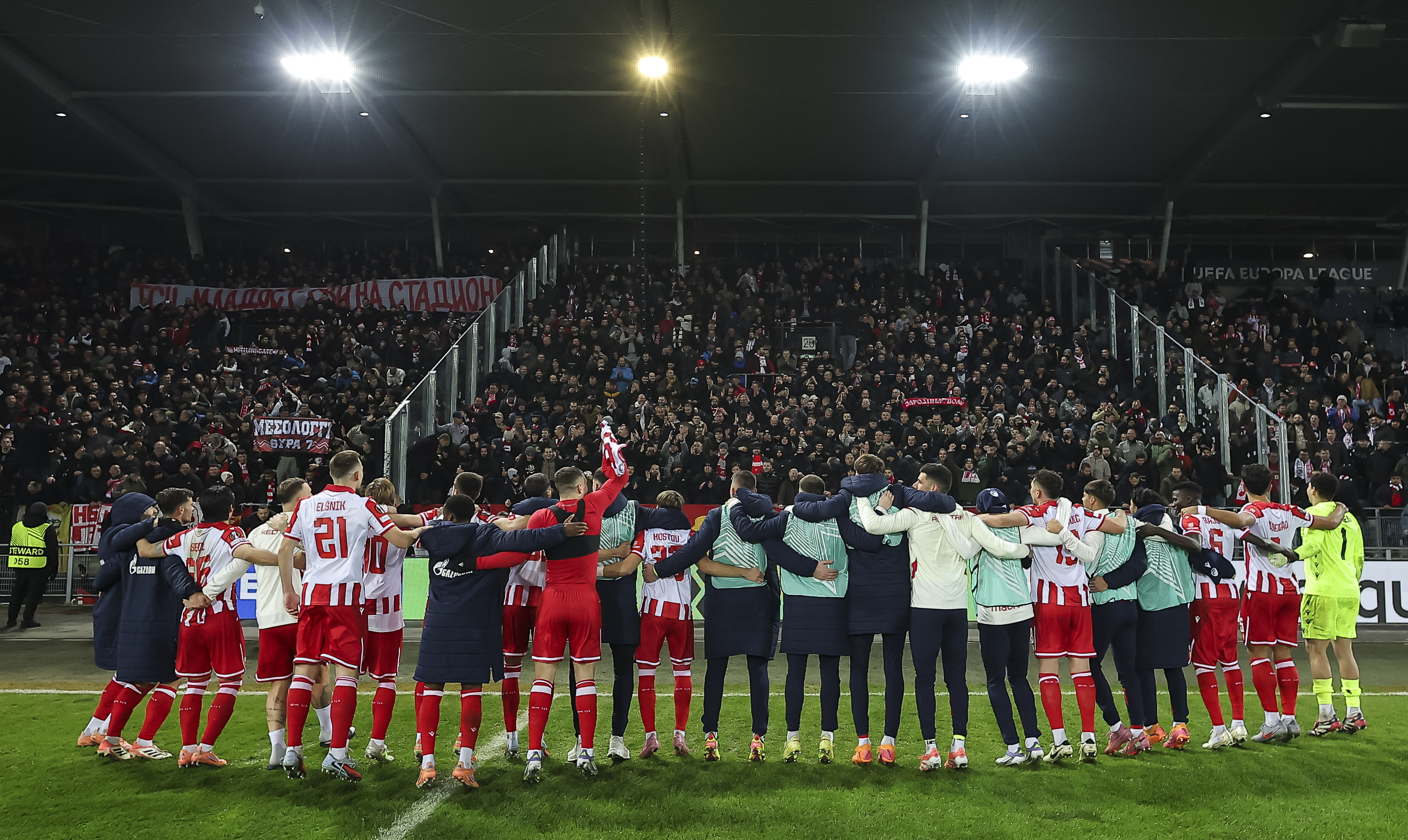 during the UEFA Europa League football match between Sturm Graz and Crvena Zvezda (Red Star) at Stadion Graz Liebenau on December 11. 2025. in Graz, Austria.
(photo by Pedja Milosavljevic/STARSPORT ©)