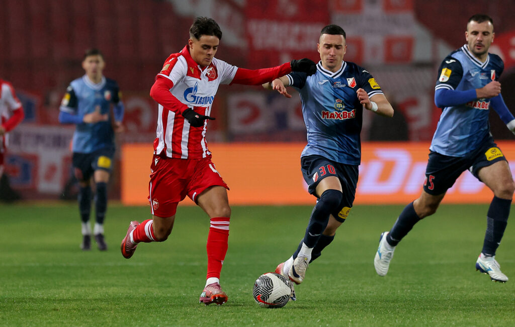 during Crvena Zvezda v Vojvodina football match of Mozzart Bet Super Liga 2025/2026 round 18 on December 7. 2025. in Belgrade, Serbia.
(photo by Luka Milosavljevic/STARSPORT ©)