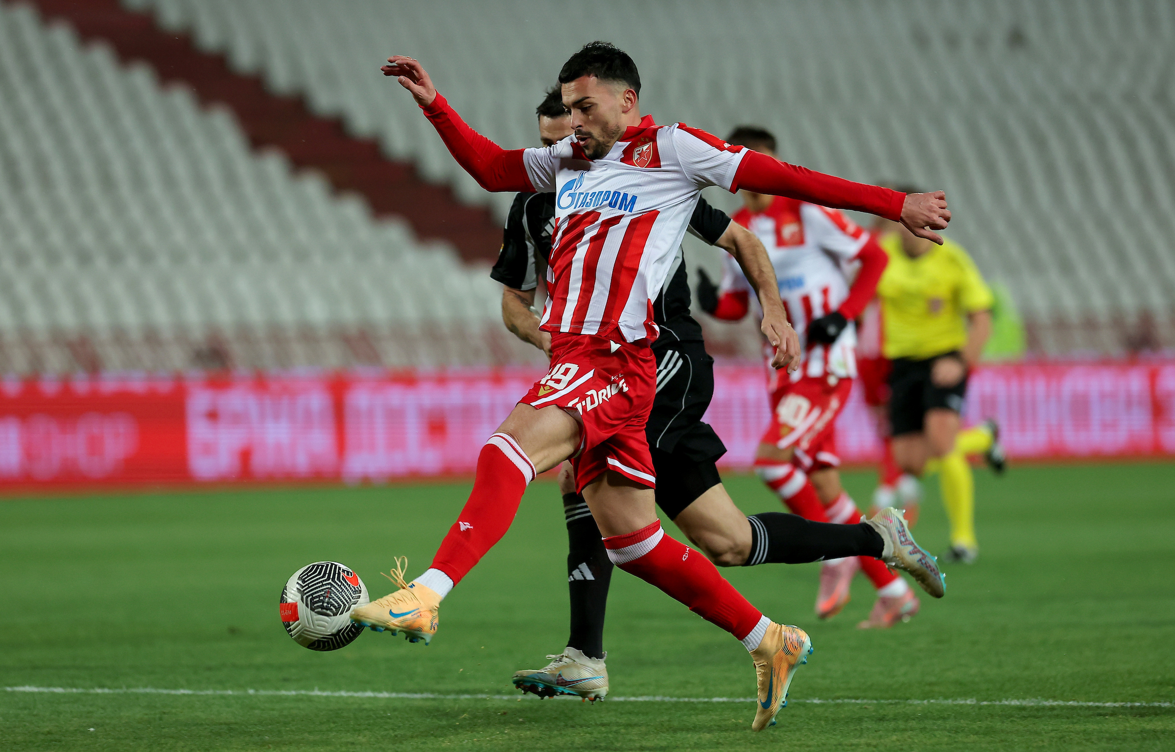 Crvena Zvezda v Cukaricki football match Mozzart Bet Super Liga 2025/26 round 6 in Belgrade, Serbia on 4. December 2025