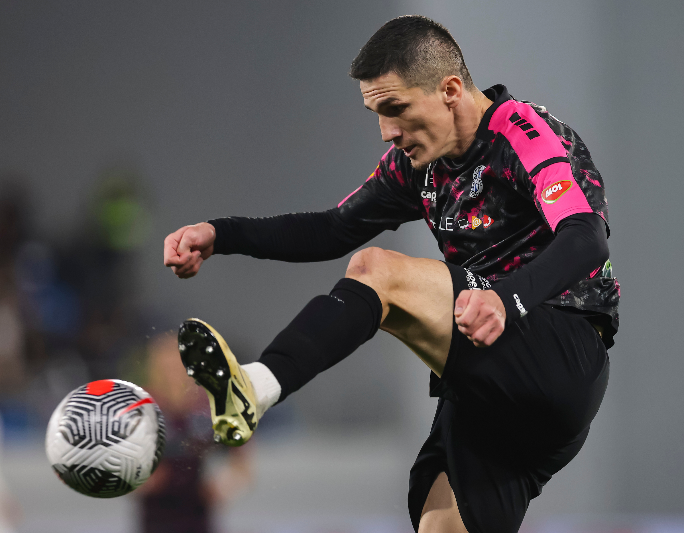 Slobodan Urosevic of TSC Backa Topola during the Mozzart Super Liga 2025/2026 match between TSC Backa Topola and Partizan at stadium TSC Arena on October 17, 2025 in Backa Topola, Serbia. (Photo by Srdjan Stevanovic/Starsport.rs ©)