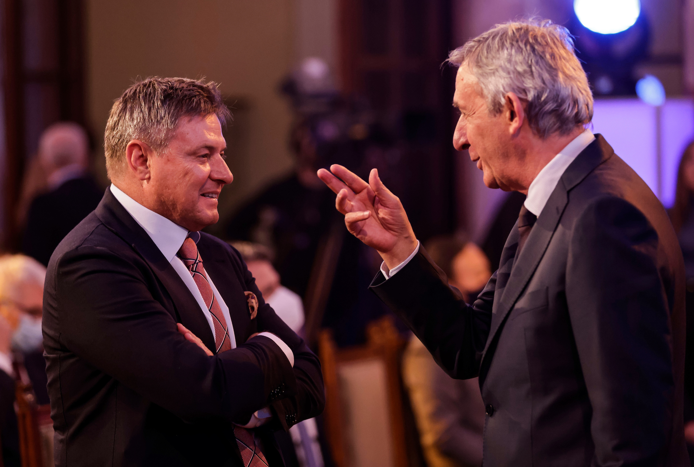 Dragan Stojkovic Piksi (L) and Svetislav Kari Pesic
Olimpijski Komitet Srbije-Nagrade 2021
Beograd, 26.12.2021.
foto: Srdjan StevanovicStarsportphoto ©