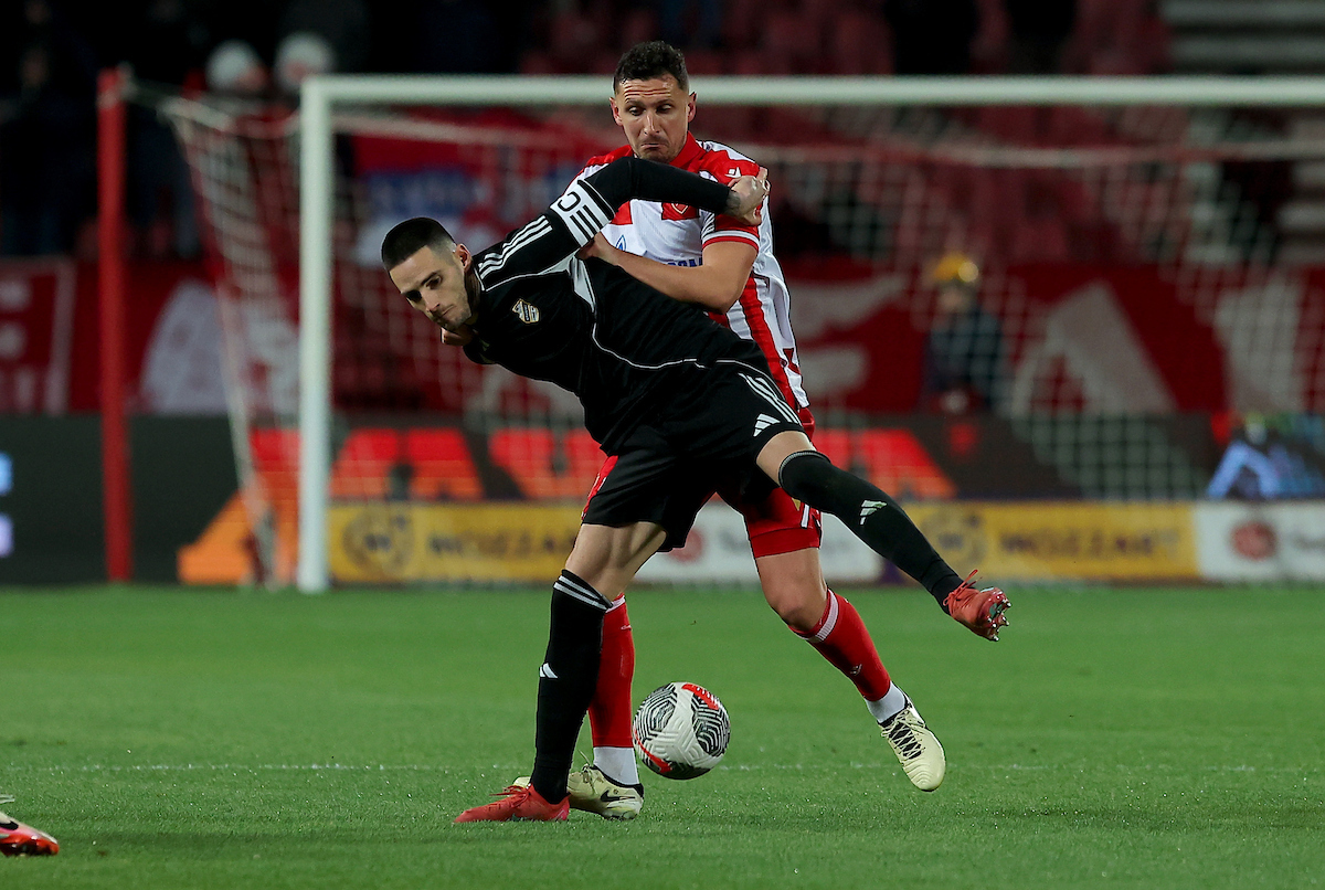 during Crvena Zvezda v Cukaricki football match Mozzart Bet Super Liga 2025/26 round 6 in Belgrade, Serbia on 4. December 2025
(photo by Luka Milosavljevic/STARSPORT ©)