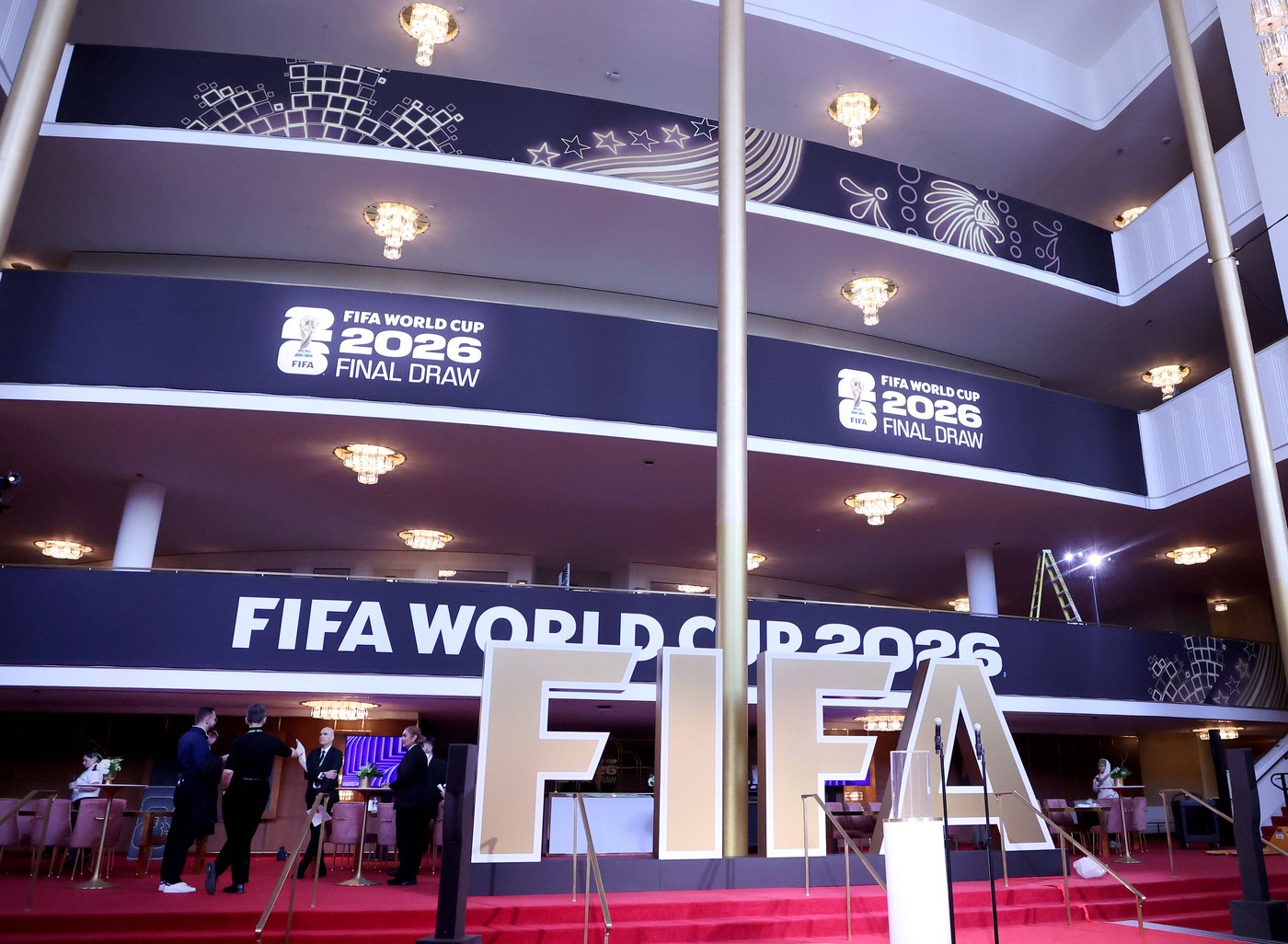 FIFA World Cup 2026 Final Draw preparations at Kennedy Center In Washington DC, USA.