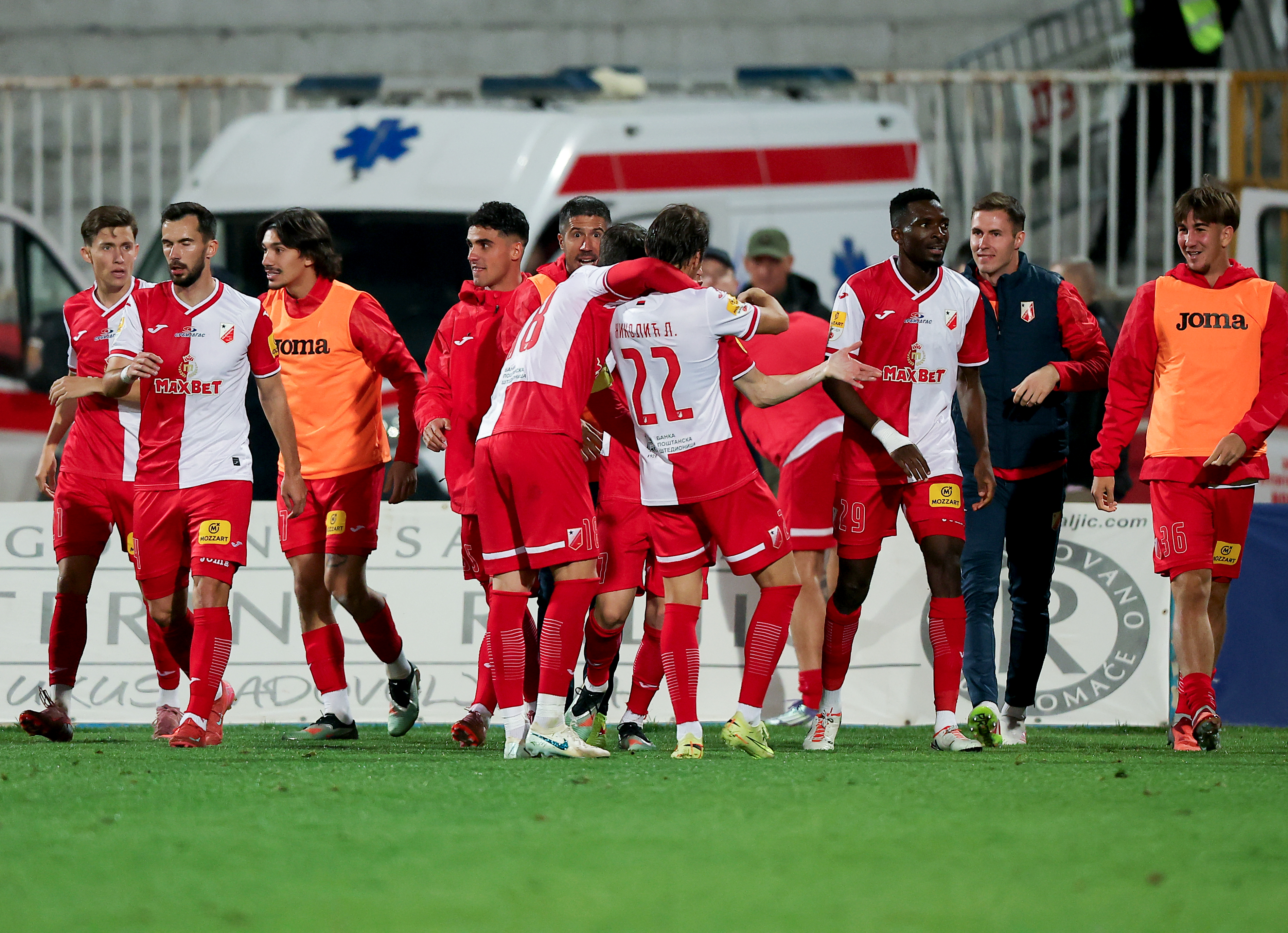 Novi Sad, Serbia. 30th Oct, 2025. Crvena Zvezda's  during Serbian Superleague football match between Crvena Zvezda (Red Star) and Vojvodina on October 30. 2025. in Novi Sad, Serbia.
(photo by Pedja Milosavljevic/STARSPORT ©)